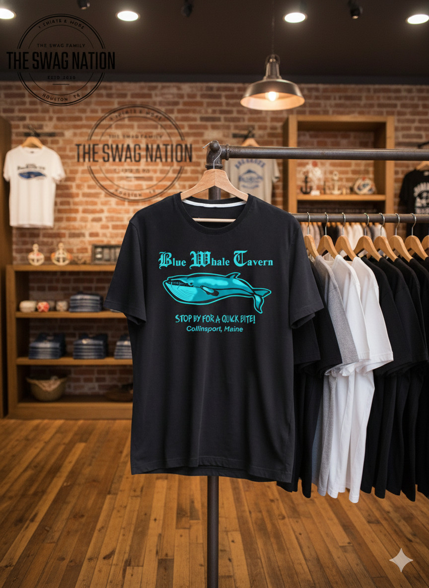 Blue Whale Tavern Collinsport Maine Graphic T-Shirt Unisex Tee – T612