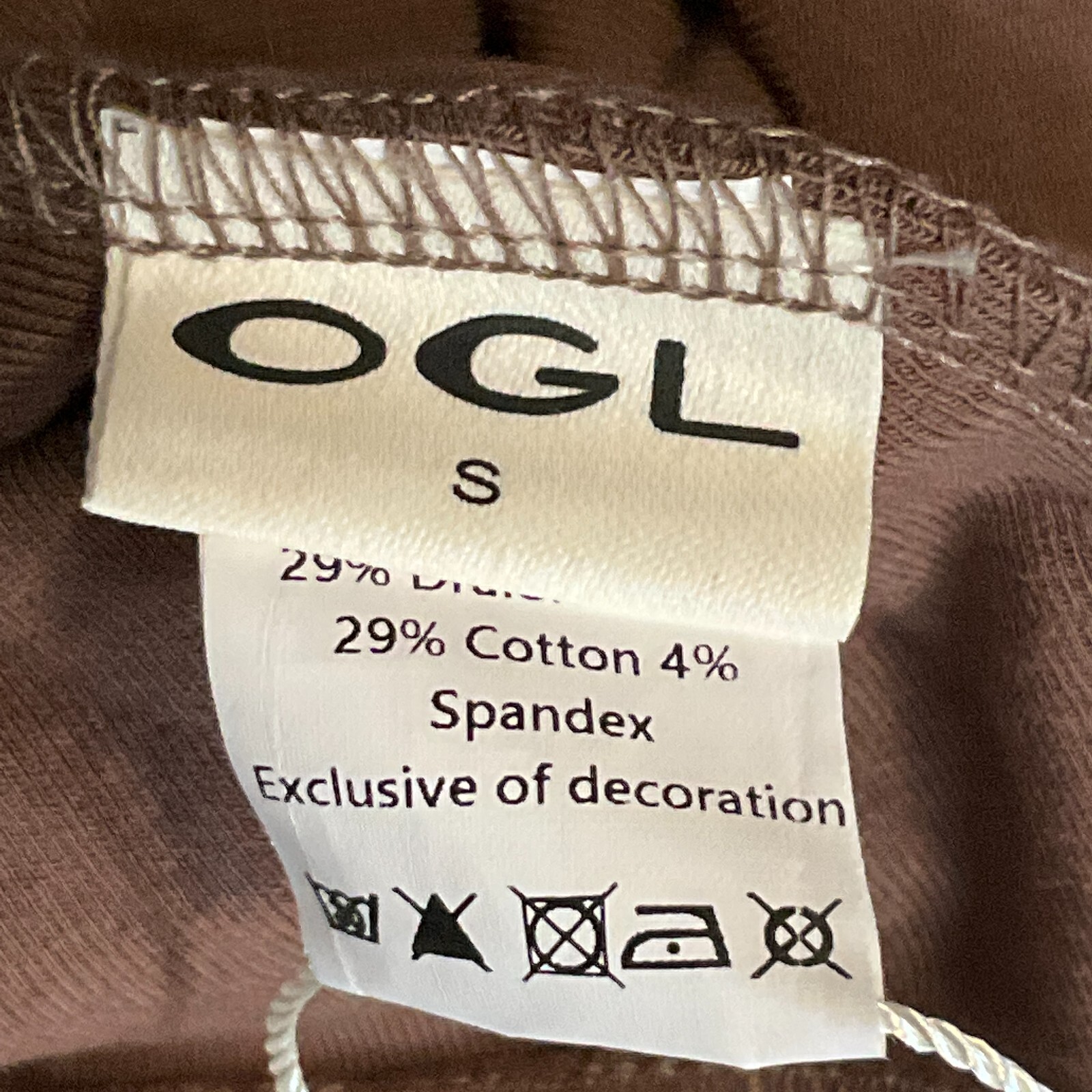 Oglmove Turtle Neck Sweater Womens Size Small Brown Long Sleeve Stretch
