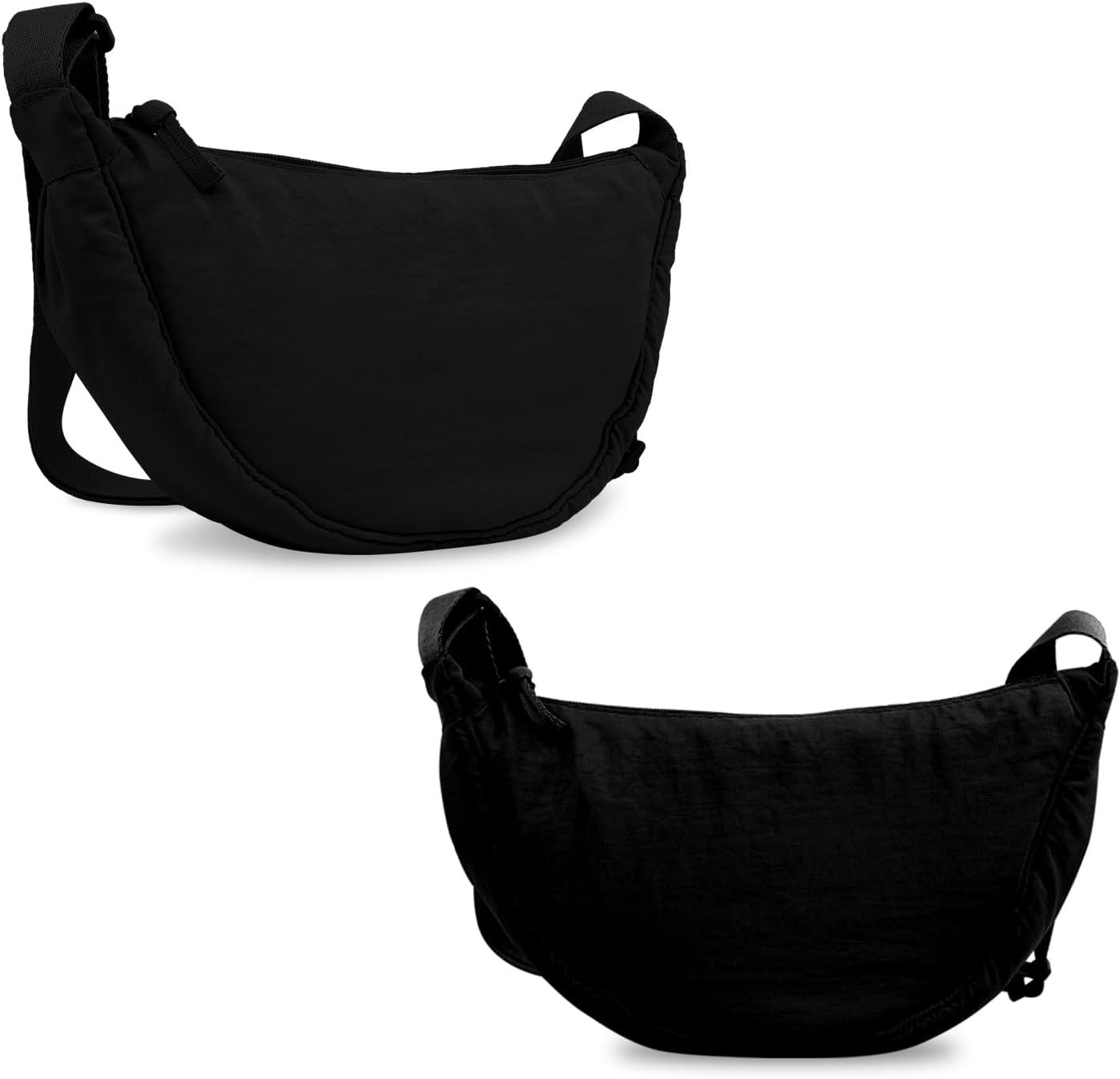 Nylon Crescent Crossbody Bag for Women Purses Trendy Men,Small Travel Sling Bag