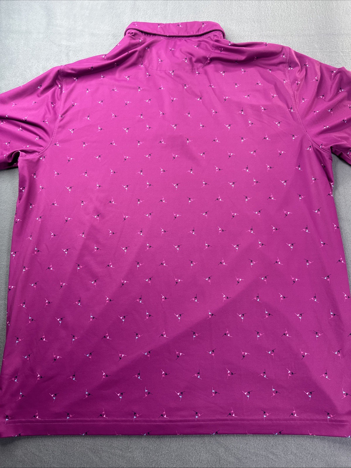 Walter Hagen 11 Golf Performance Polo Shirt Mens XL Novelty Flag Print Preppy