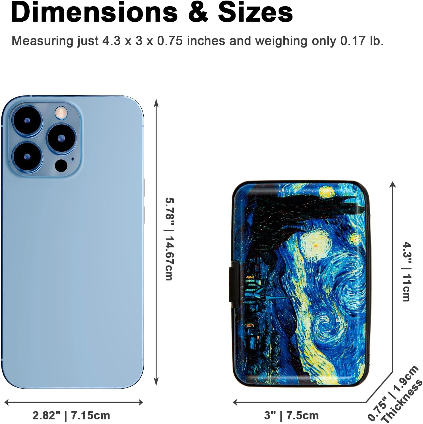 RFID Blocking Aluminum Credit Card Holder – Van Gogh Starry Night Design
