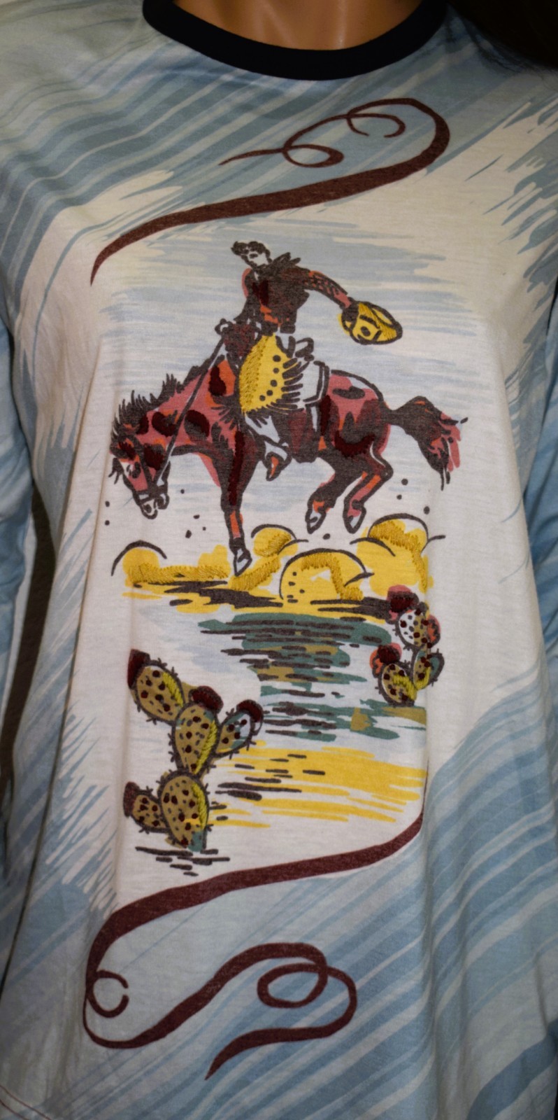 DOUBLE D RANCH Grandpa’s Tie Embroidered Top X Large