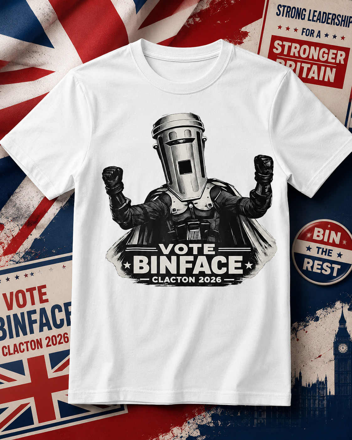 Count Binface Mens T Shirt Vote Binface Clacton By Election Unisex Kids Tee
