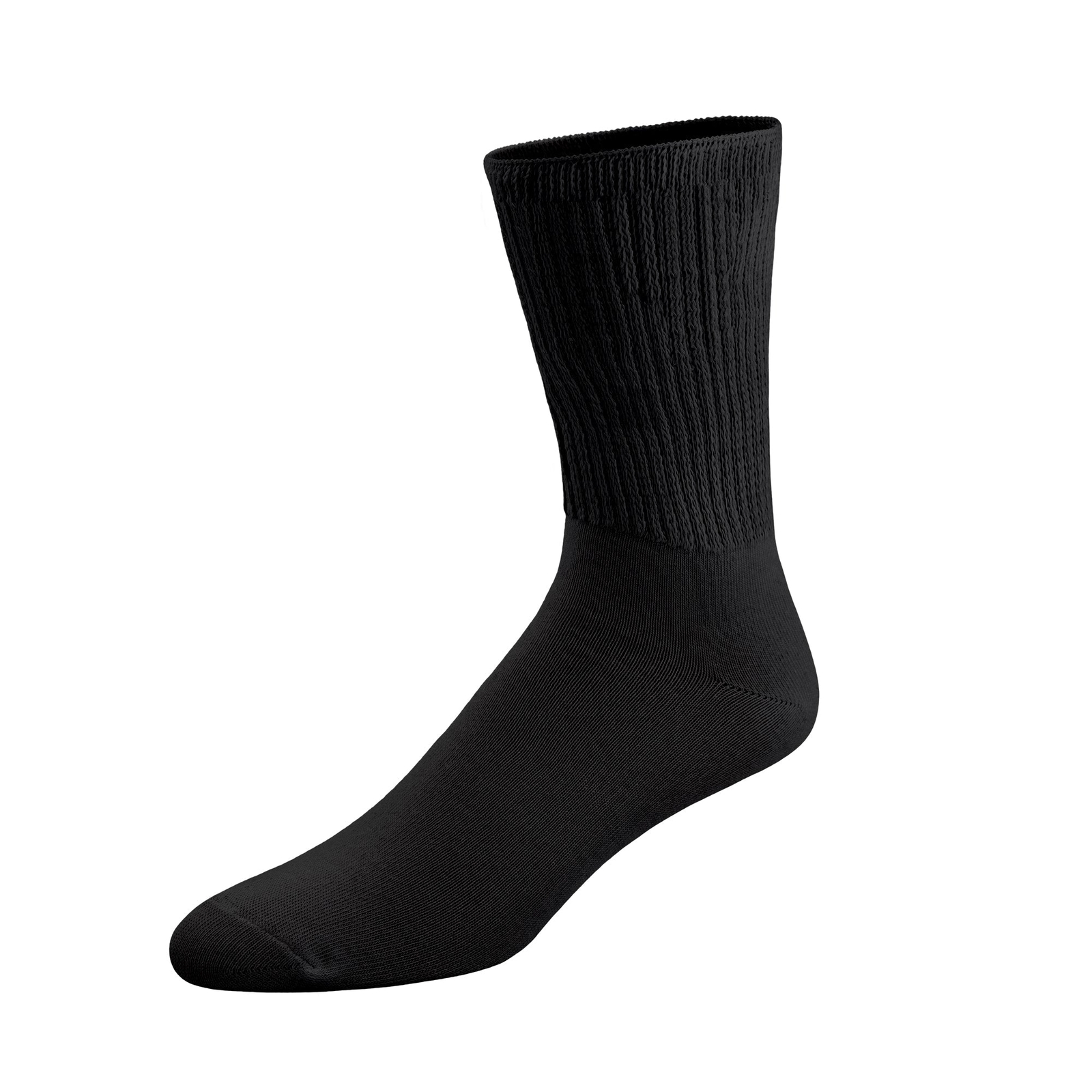 Thin Combed Cotton Diabetic Socks, Loose, Non-Binding Low-Crew Socks (Size 7-11)