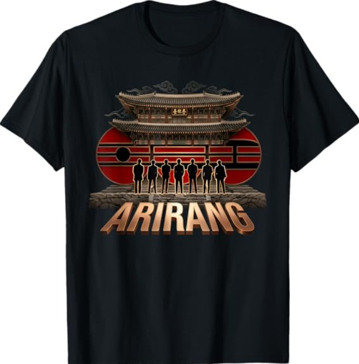 Retro Arirang Korean Hangul Basic Quote T-Shirt