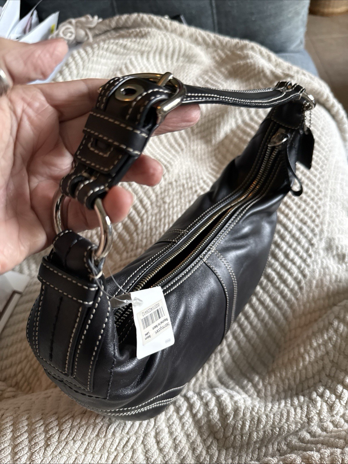 Vintage COACH Handbag Soho Hobo Black Authentic NWT C063-10031 Shoulder Bag
