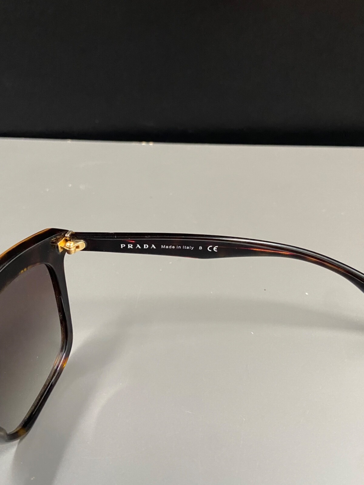 Prada SPR 19P MA4-0A7 55 Havana Black Tortoise Frames Authentic Sunglasses
