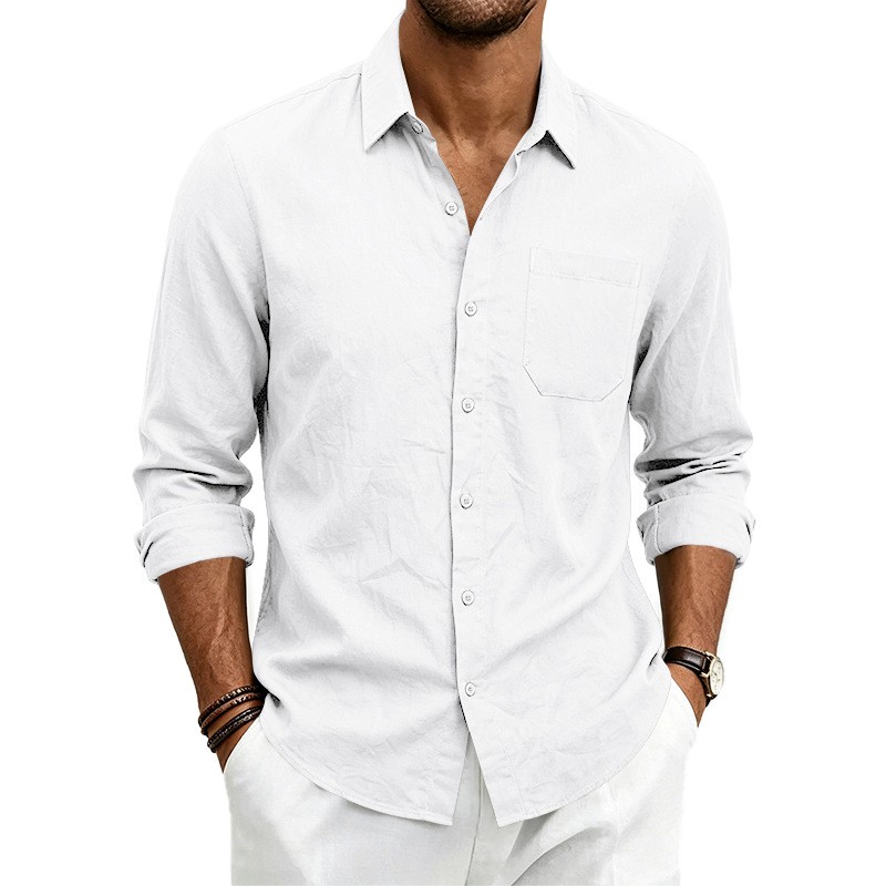 Summer Autumn Loose Lapel Men’s Casual Shirt