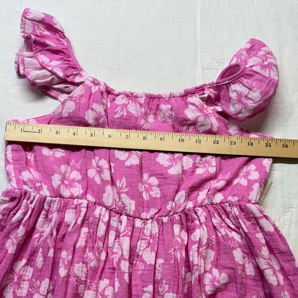 Disney Mickey & Friends Minnie Mouse Pink Floral Gauze Dress Kids XL 14 DSNI1IQ