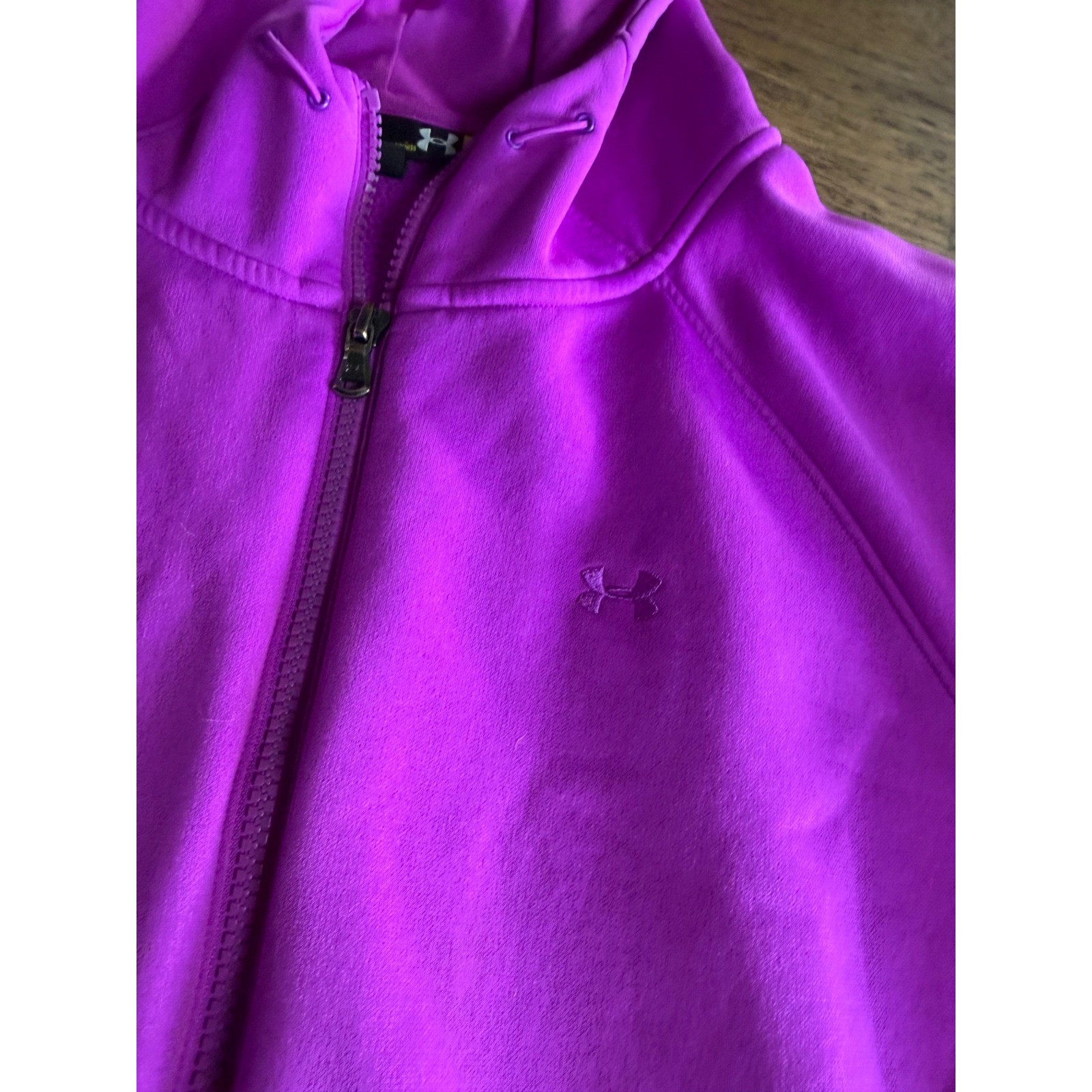 Under Armour Storm Womens Full Zip Hoodie Purple Fleece Jacket Sweatshirt