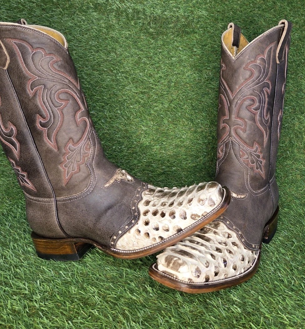 Mens New 100% Original Python Rodeo Toe Cowboy Boots All Sizes Available