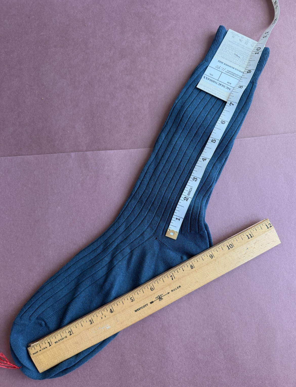 Spring/Summer 2022 Men’s Bresciani Socks NWT Blended Dark Teal Ribbed