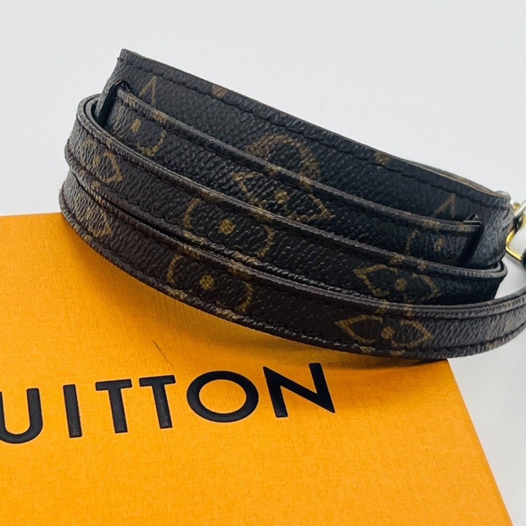 Louis Vuitton Monogram Shoulder Strap Brown 107cm Replacement Bag Strap Auth