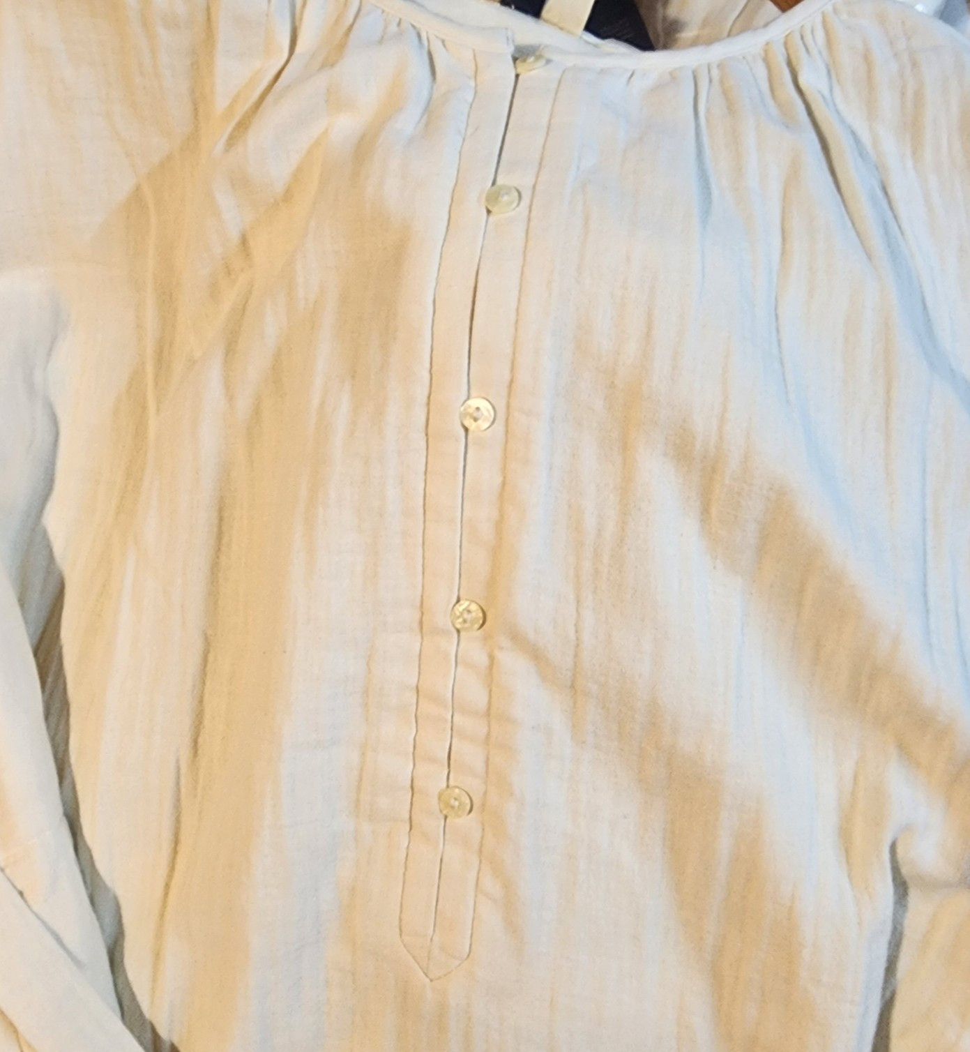 Universal Thread Women’s Balloon Sleeve Tie Front Shirtdress XL White Sand