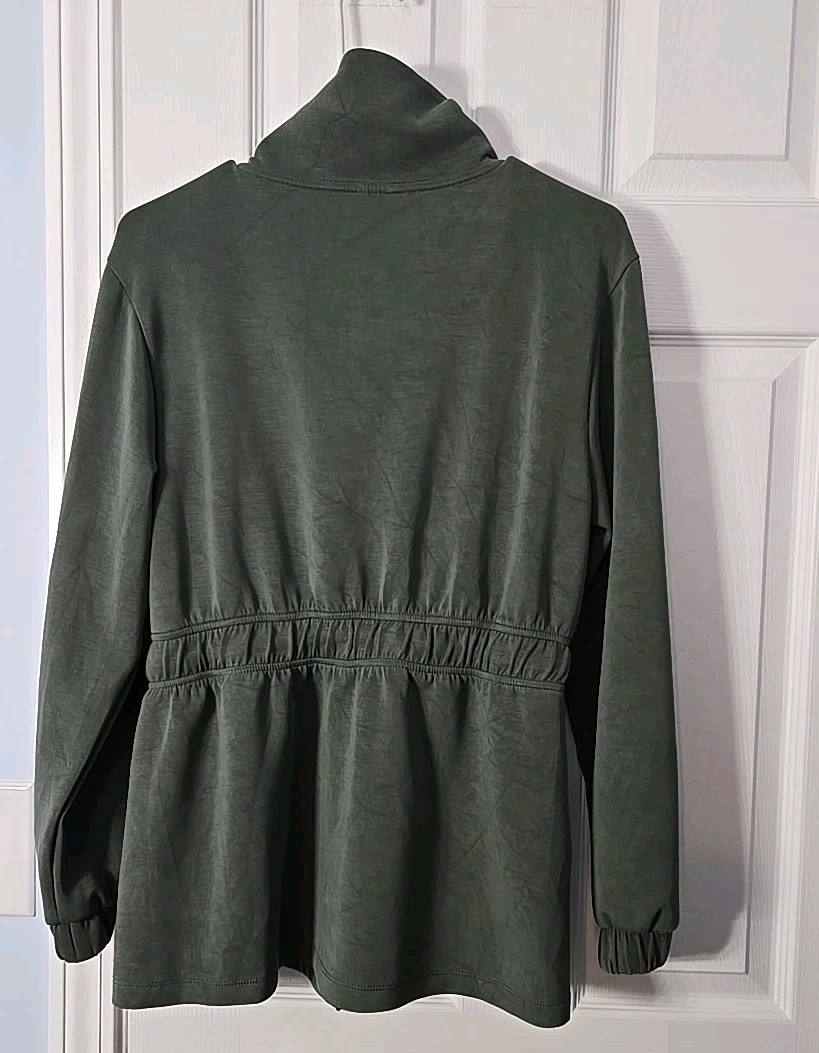 Members Mark Womans Sandwash Jacket Size Small Olive Green