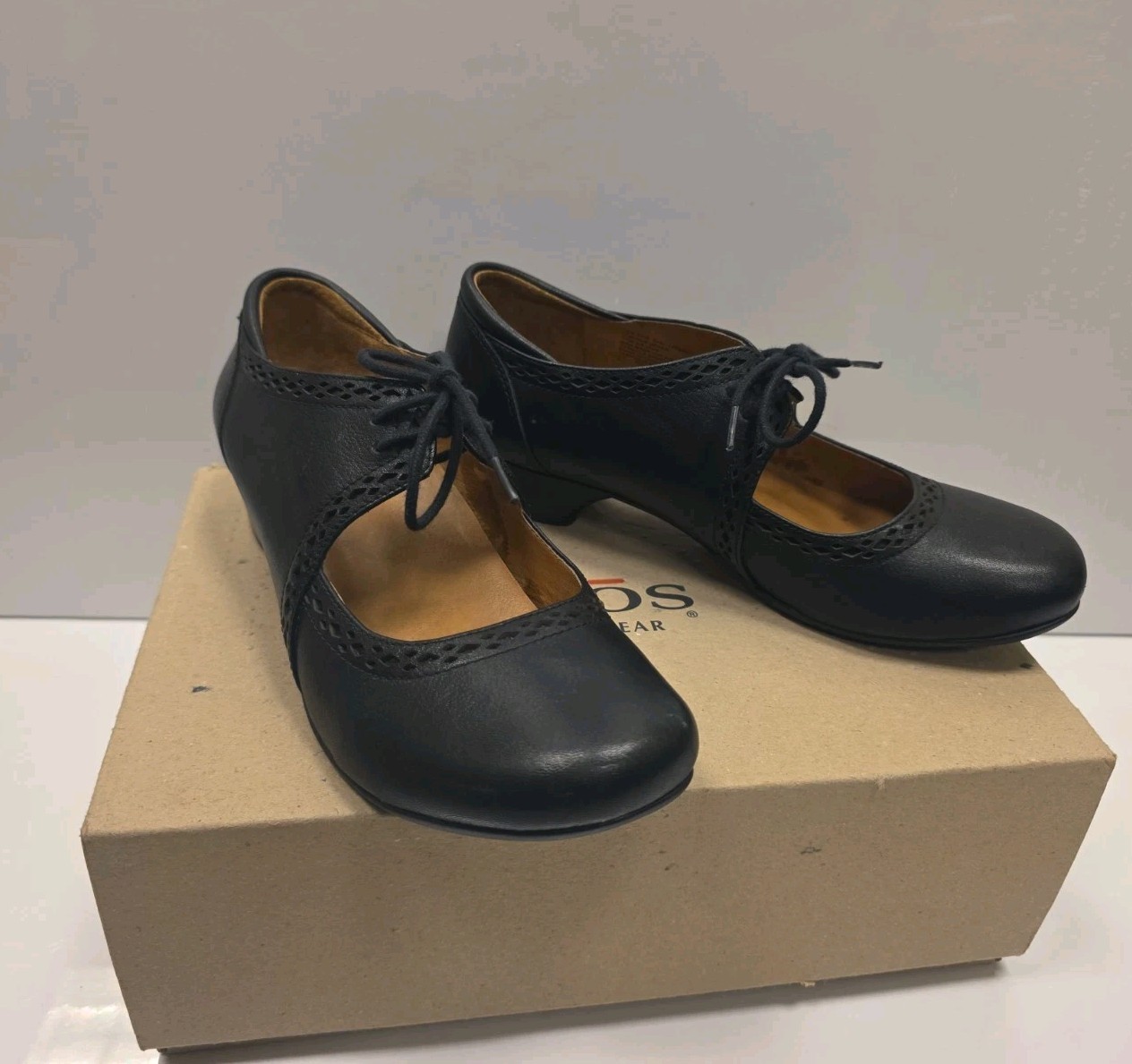 Taos Cha Cha Mary Jane Shoes Women’s 8.5 Black Leather Comfort Lace Up