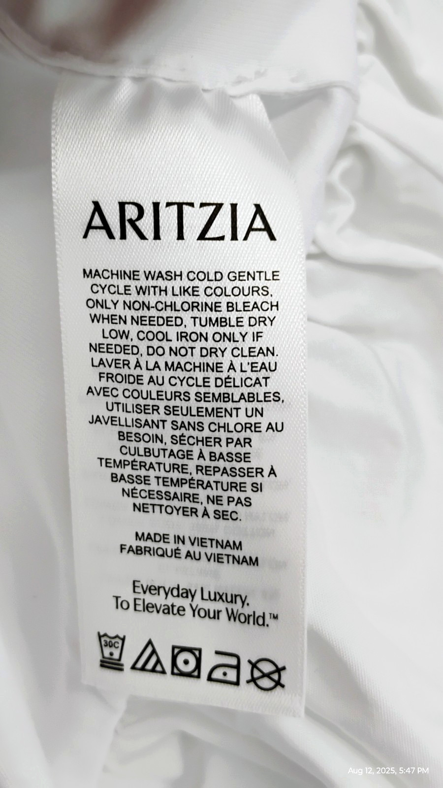 NEW Aritzia Babaton Optimist Contour Cotton Poplin Fit Flare Micro Dress White L