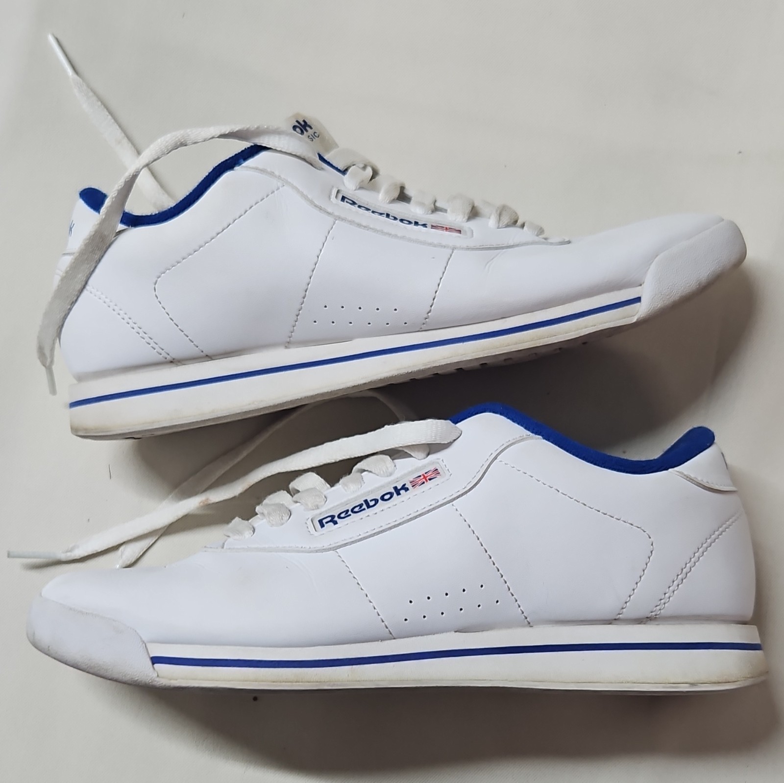 Reebok Classic Nylon Mens Low Top Lace Up Sneaker White/Blue 1Y3501
