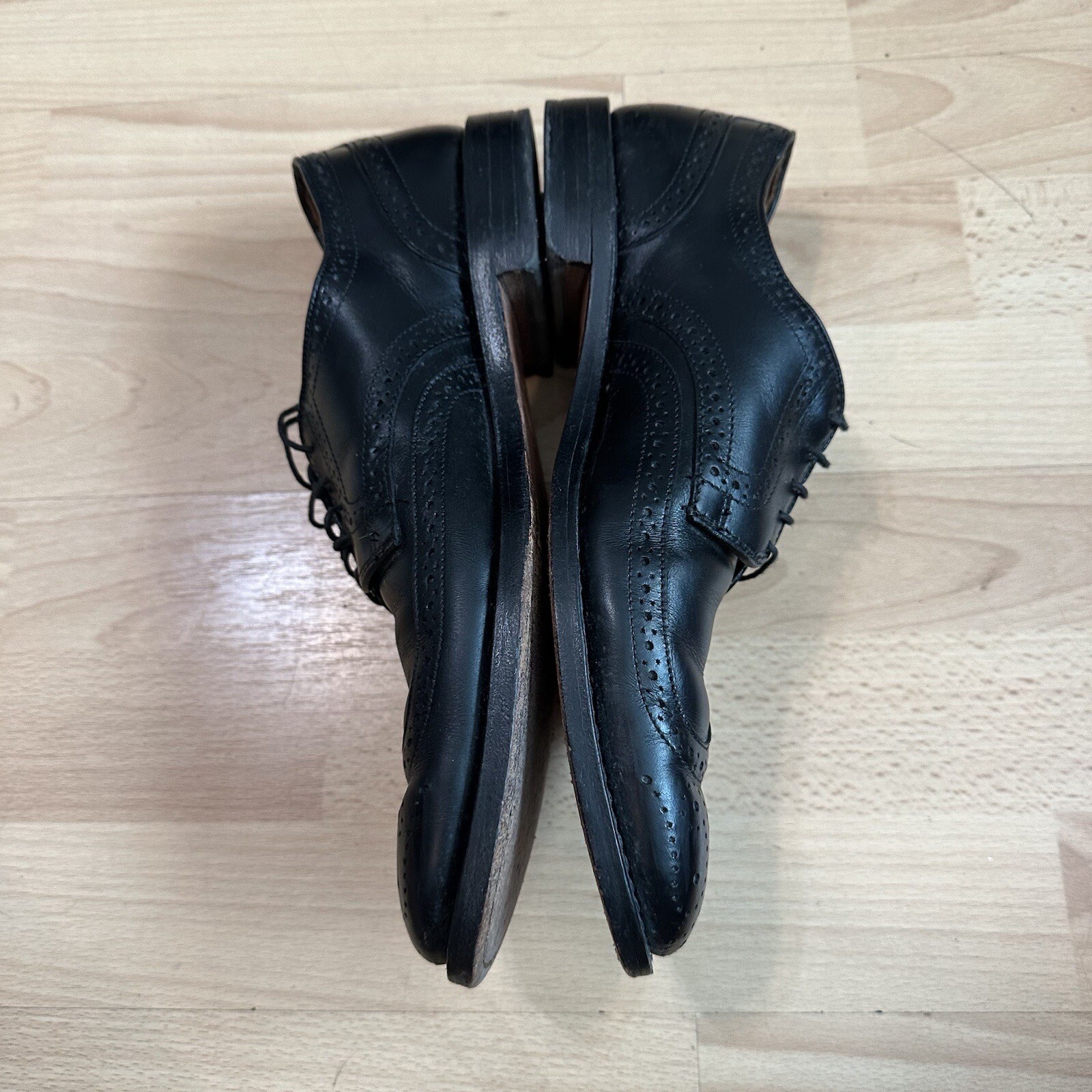 Allen Edmonds Men’s ‘Player’s Shoe’ Brogue Wingtip Black Leather 10.5 D #9712