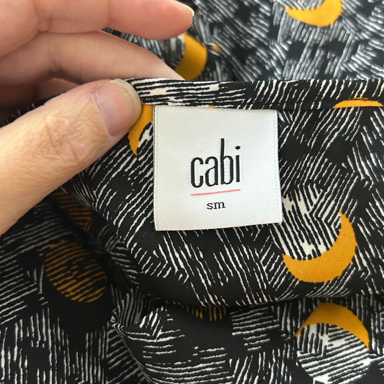 Cabi crescent moon shapes blouse small career business casual dressy