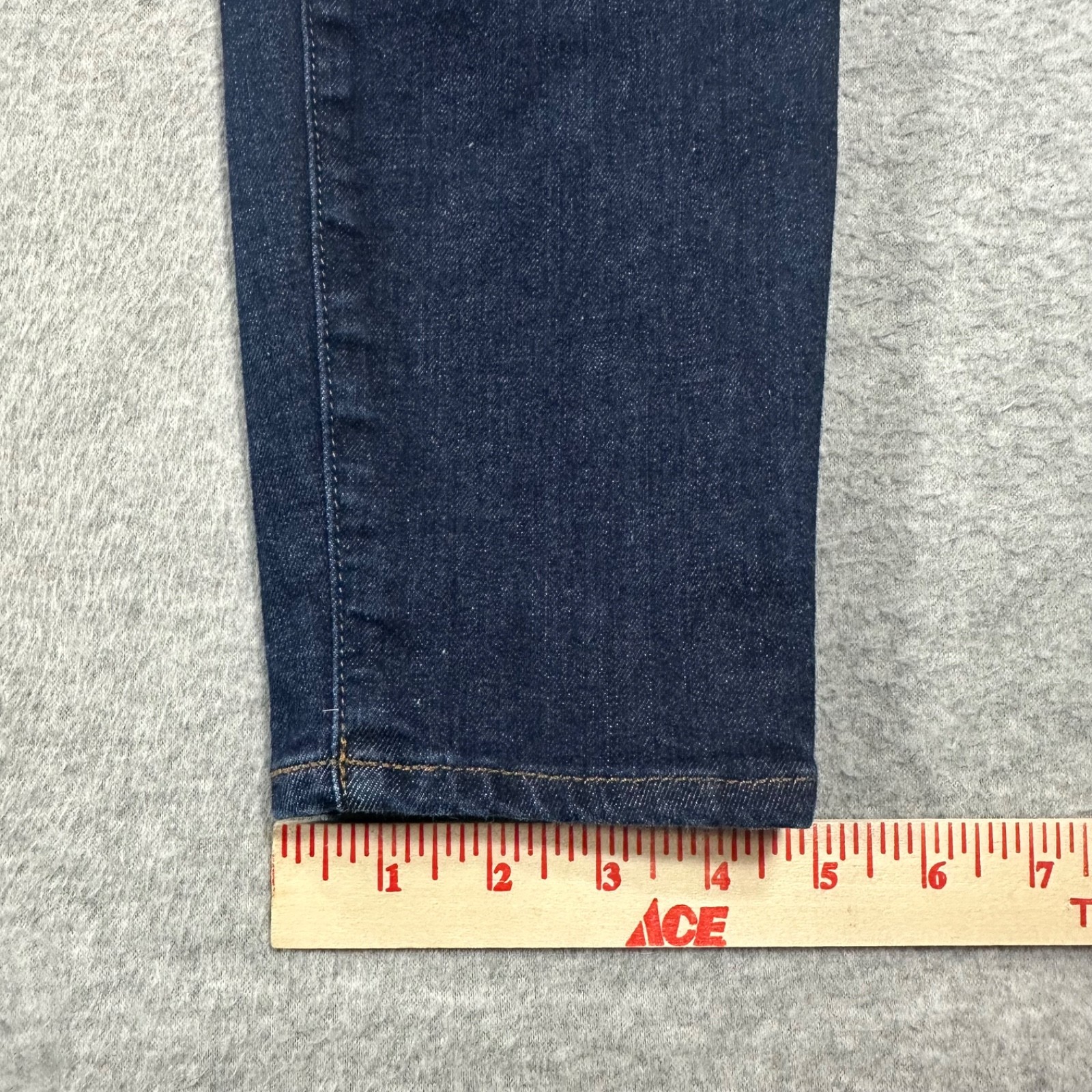 J Crew Jeans Women’s 27 8″ Toothpick Mid Rise Dark Wash Blue Stretch Denim