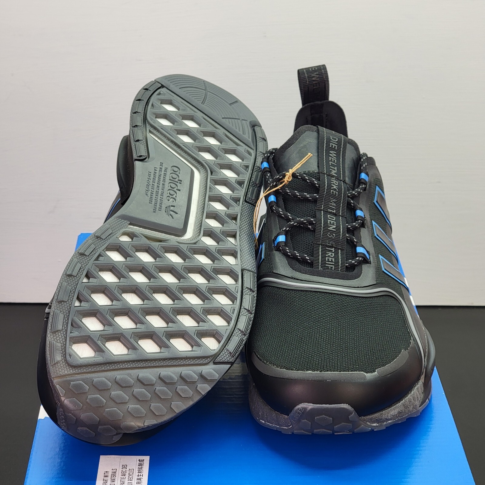 Adidas NMD V3 Boost Shoes Men’s Size 11 Black Blue Athletic Running Sneakers
