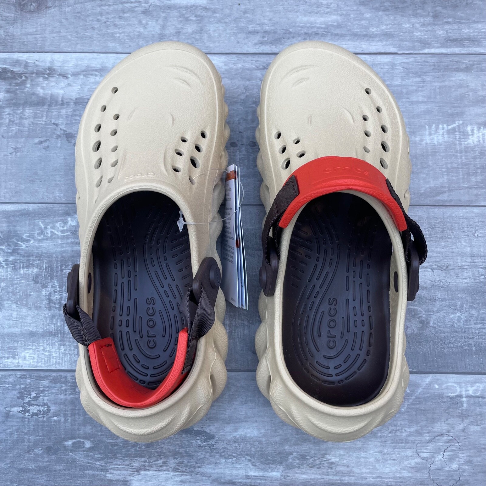 Crocs Echo Clog Beige/Brown/Orange Select-a-Size