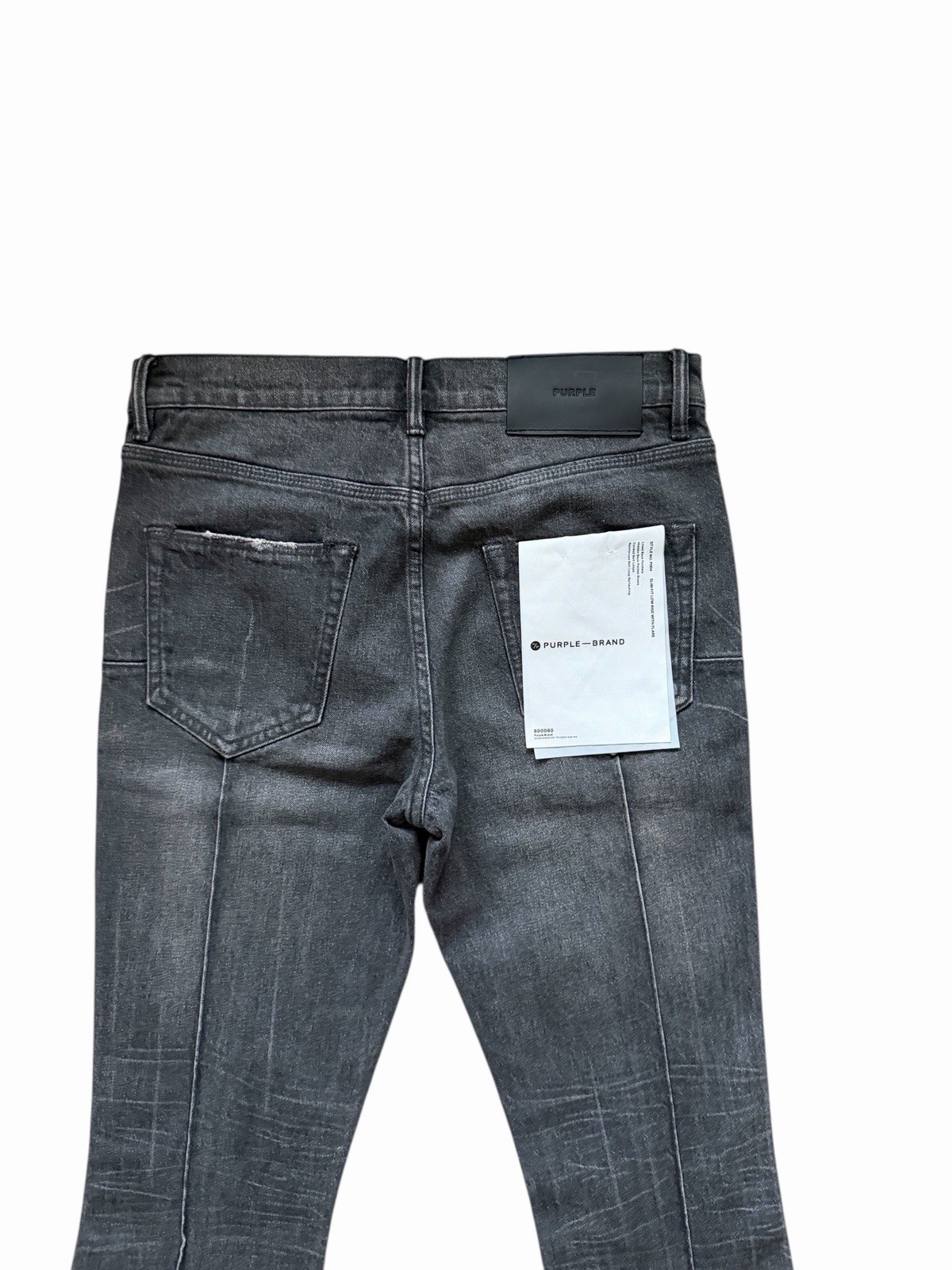 Purple Brand Jeans Men Slim Straight Flare Black P004 $330 Size 30×32 (30/32)