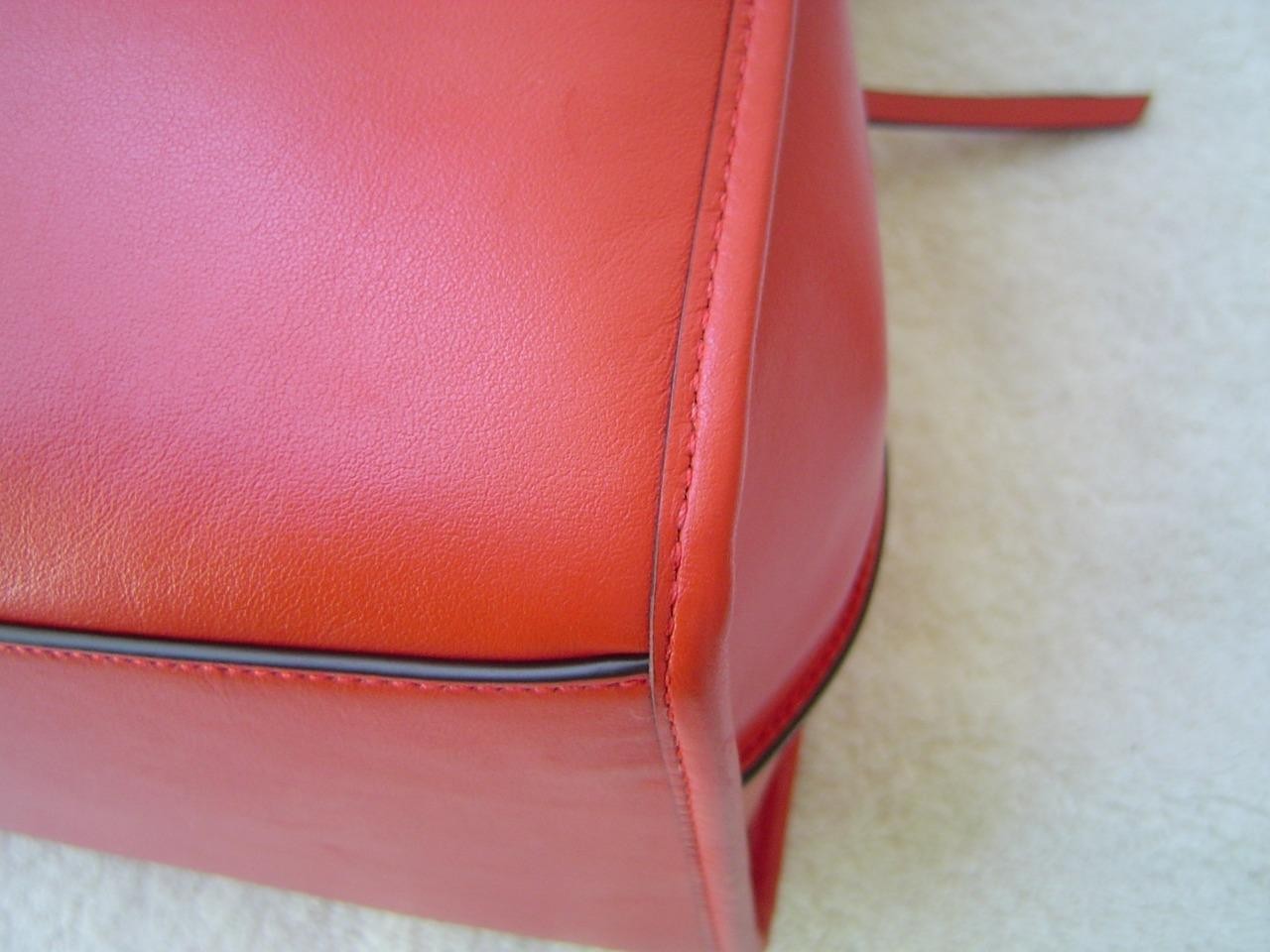 AUTHENTIC COACH VERMILLION SMOOTH LEATHER CARLYLE SHOULDER BAG #37637