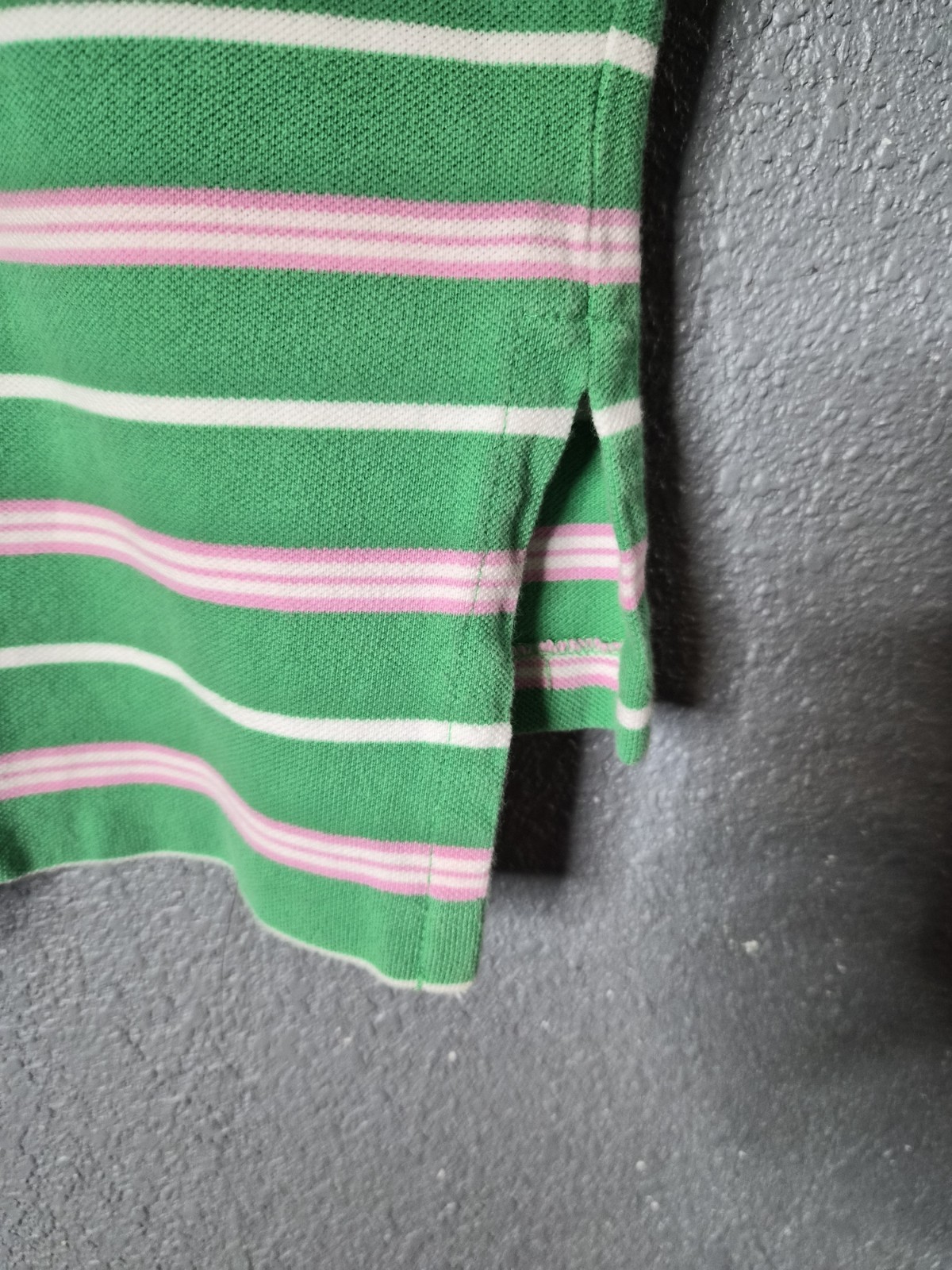 vintage 1990s Polo By Ralph Lauren shirt Stripes Green Pink White Size Medium