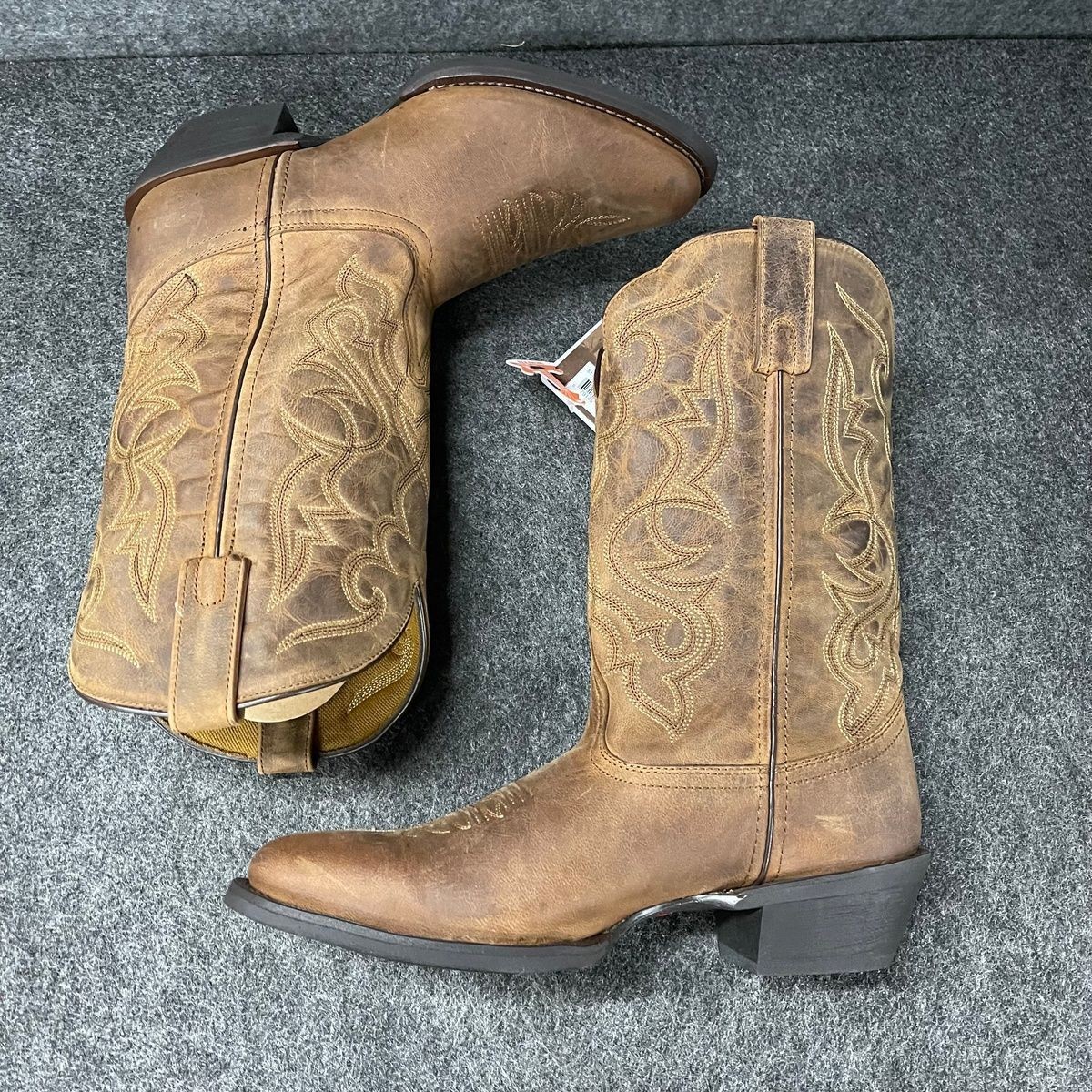 LAREDO Maddie Round Toe Western Boot Women’s Size 10 W Tan Distressed