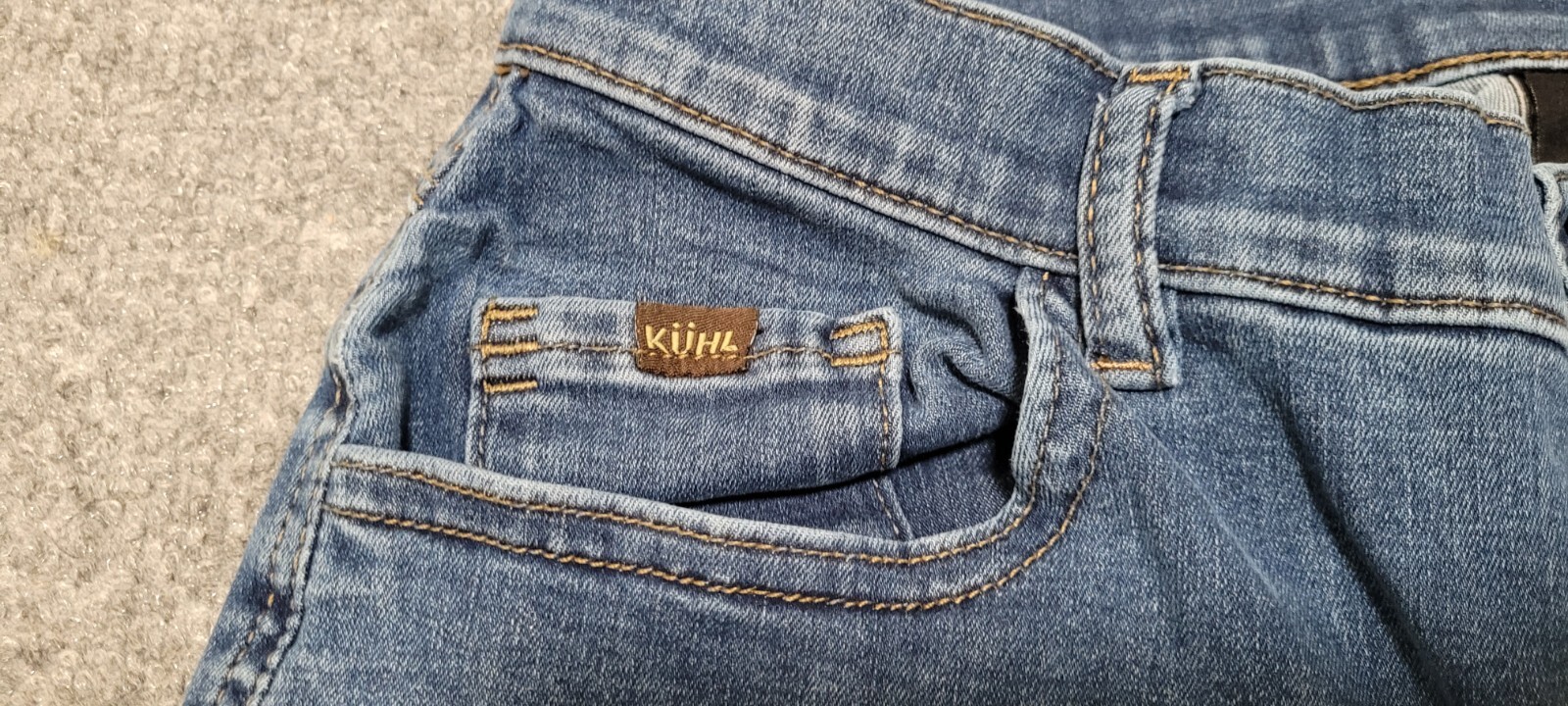 Kuhl Denim Jeans Women’s 12 Reg Stretch Straight Leg High Rise Comfy Outdoor