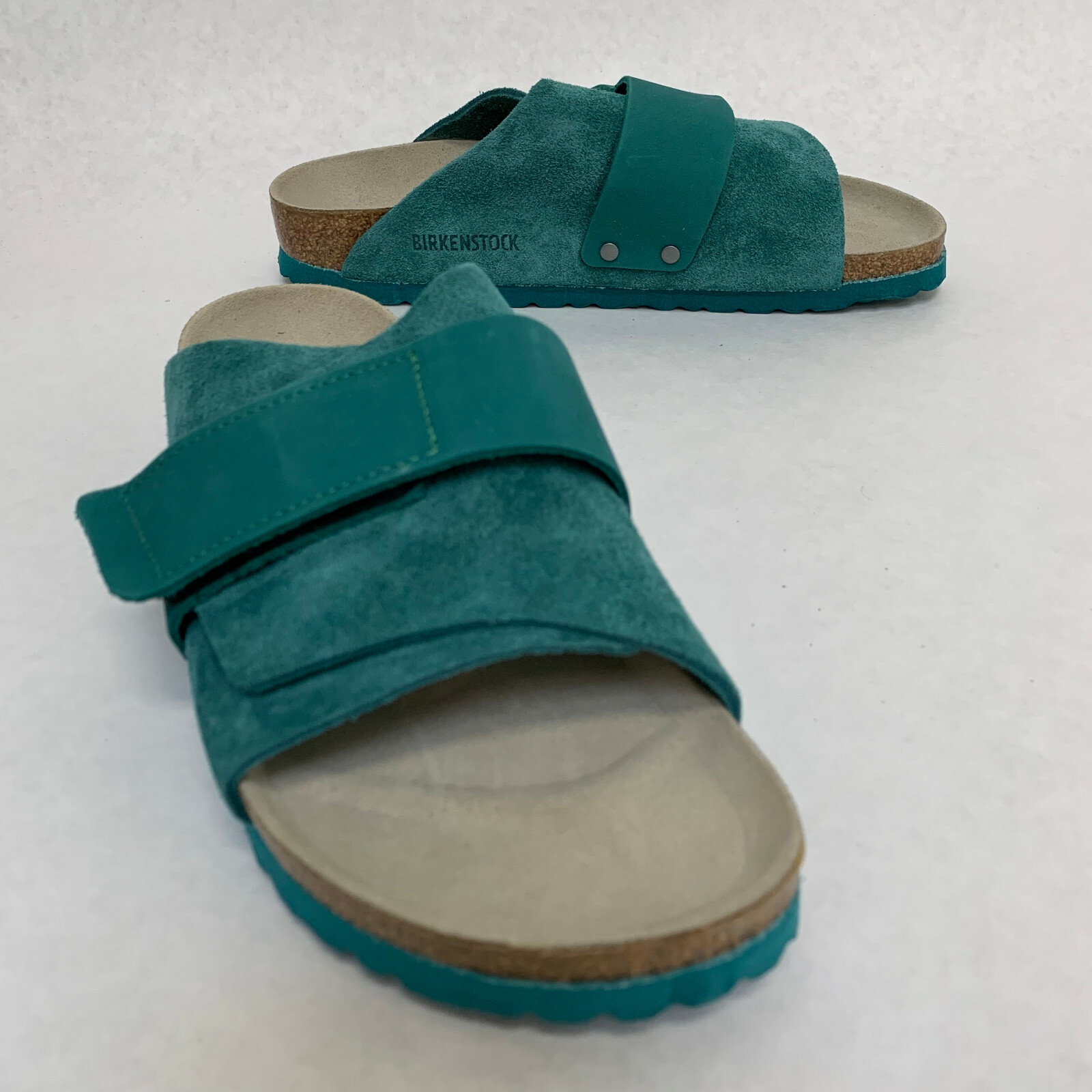 New w/o Box Birkenstock Kyoto Dark Teal Nubuck/Suede Leather Regular Select Size