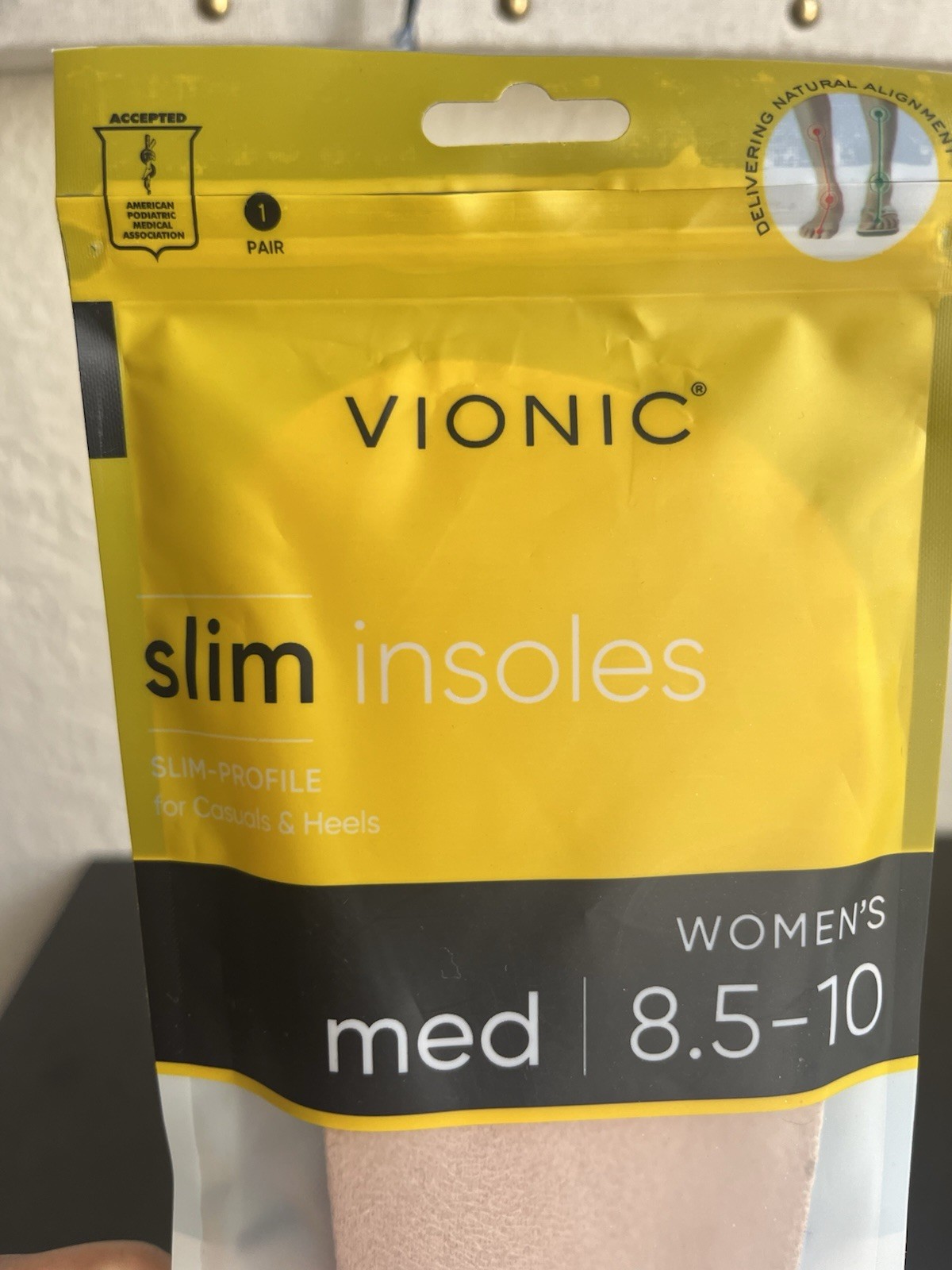 Vionic Slim Insoles Shoe Inserts for Women Medium 8.5-10 Foam (1 Pair)
