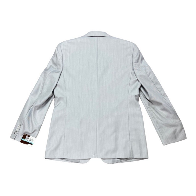 Perry Ellis Mens 40 REG Slim Fit Two Button Blazer Jacket Light Blue NWT