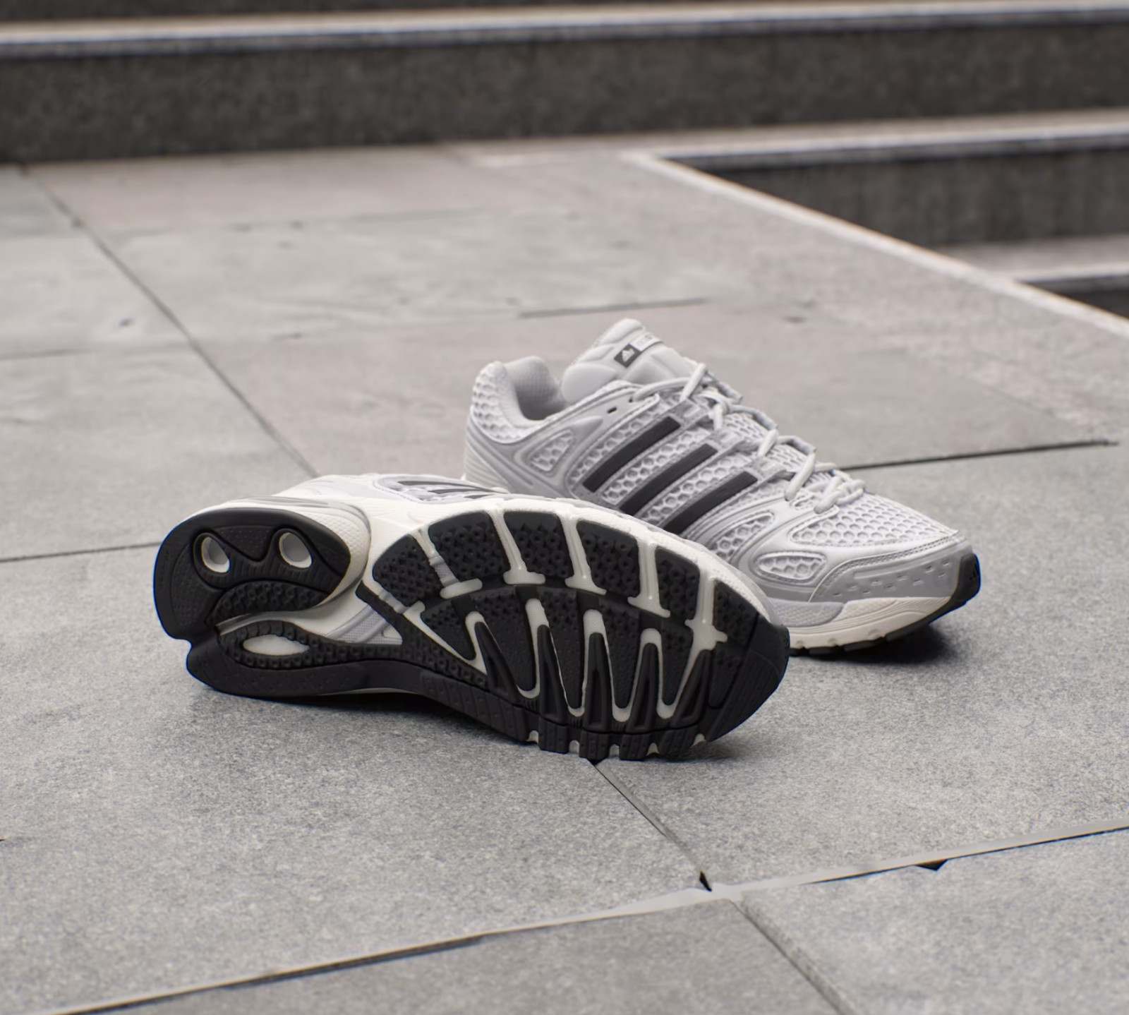 Adidas Originals Adistar Control 5 Silver Metallic Grey Running Men Shoes KI6121