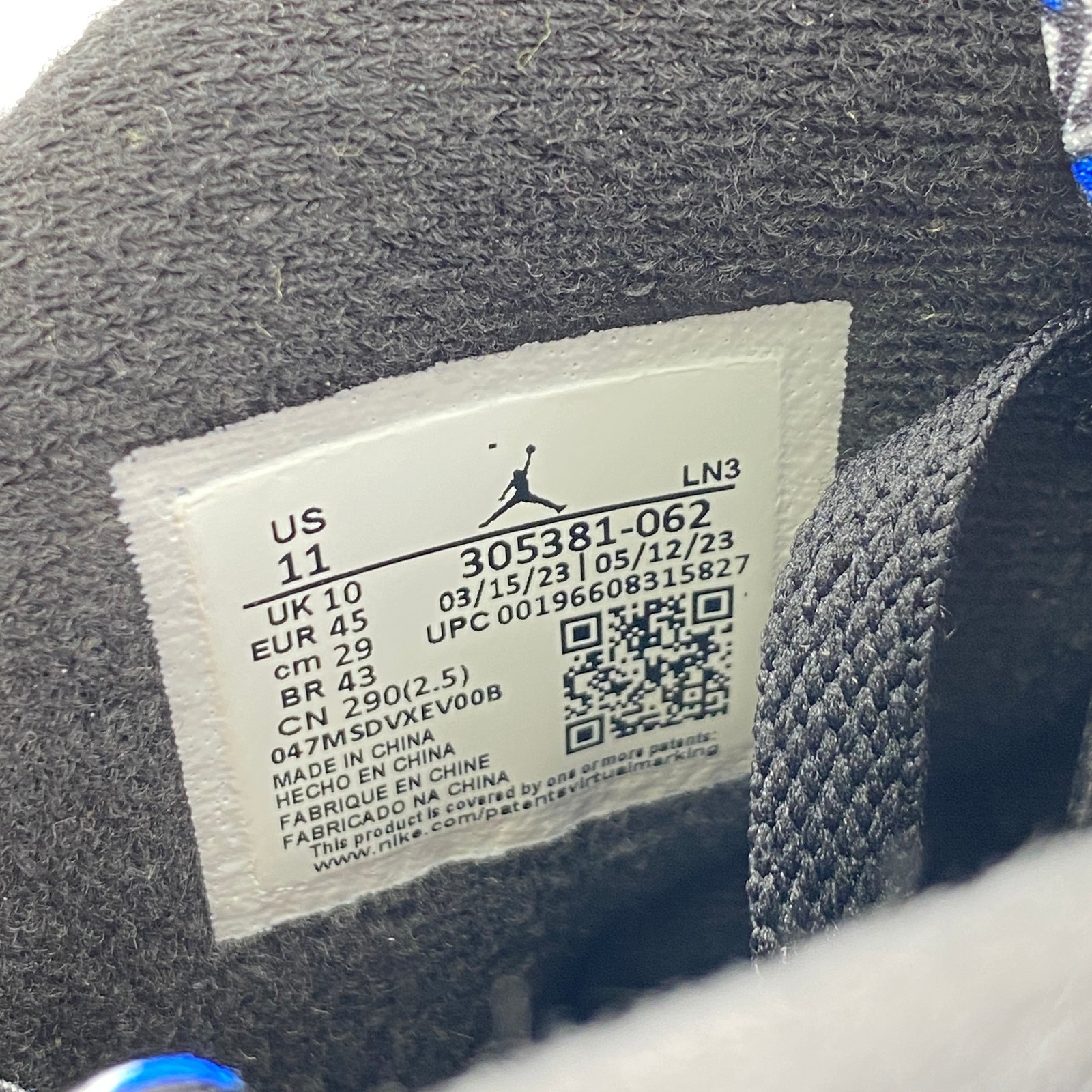 Air Jordan 8 Retro “PLAYOFF” 2023 – Size 11 – 305381 062 (15698-1)