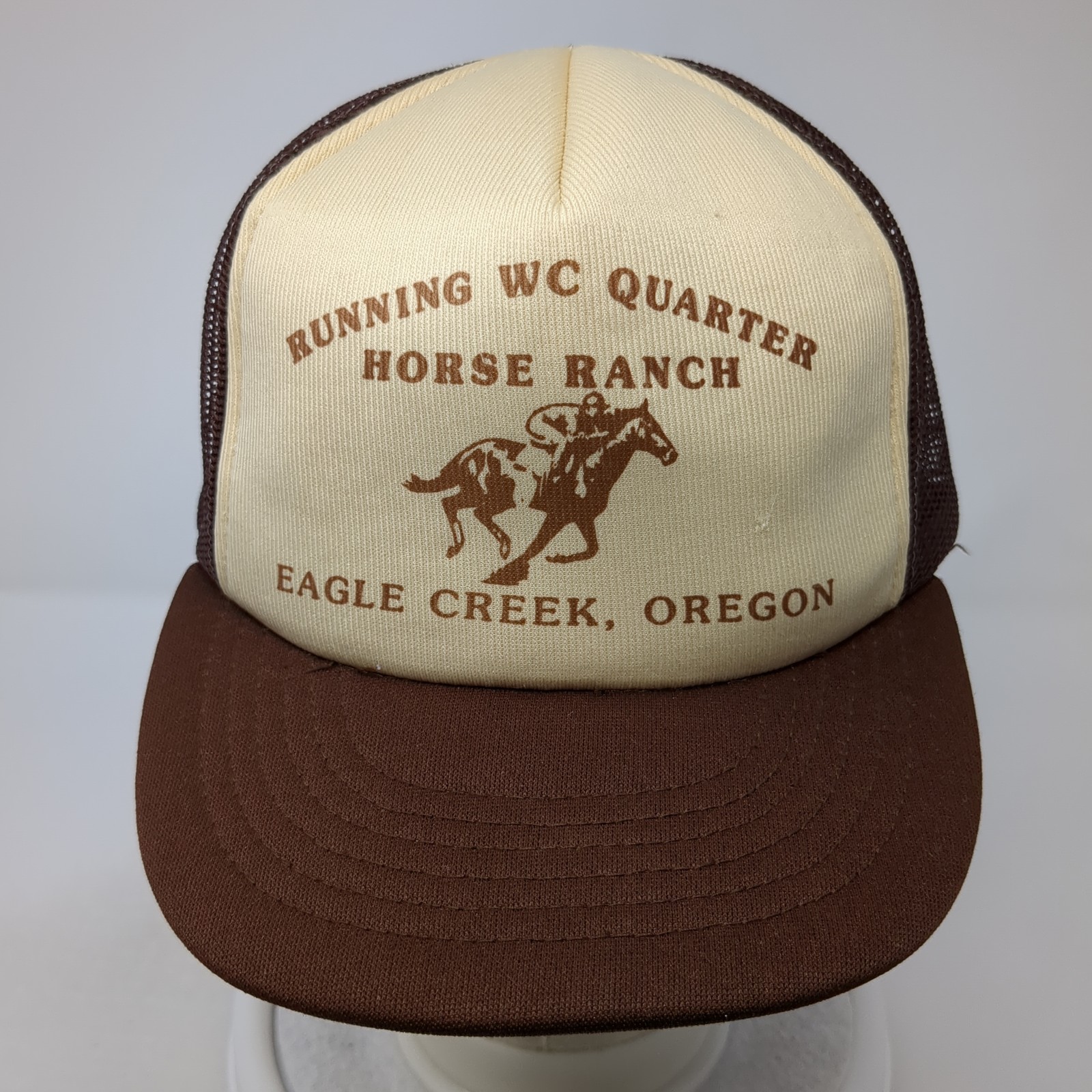 Running Wc Quarter Horse Ranch Snapback Trucker Hat Brown One Size Kap.II