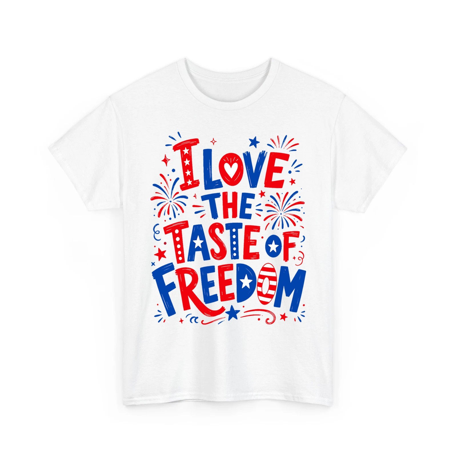 I Love The Taste of Freedom Funny 4th July Couples Matching Patriotic T-Shirt