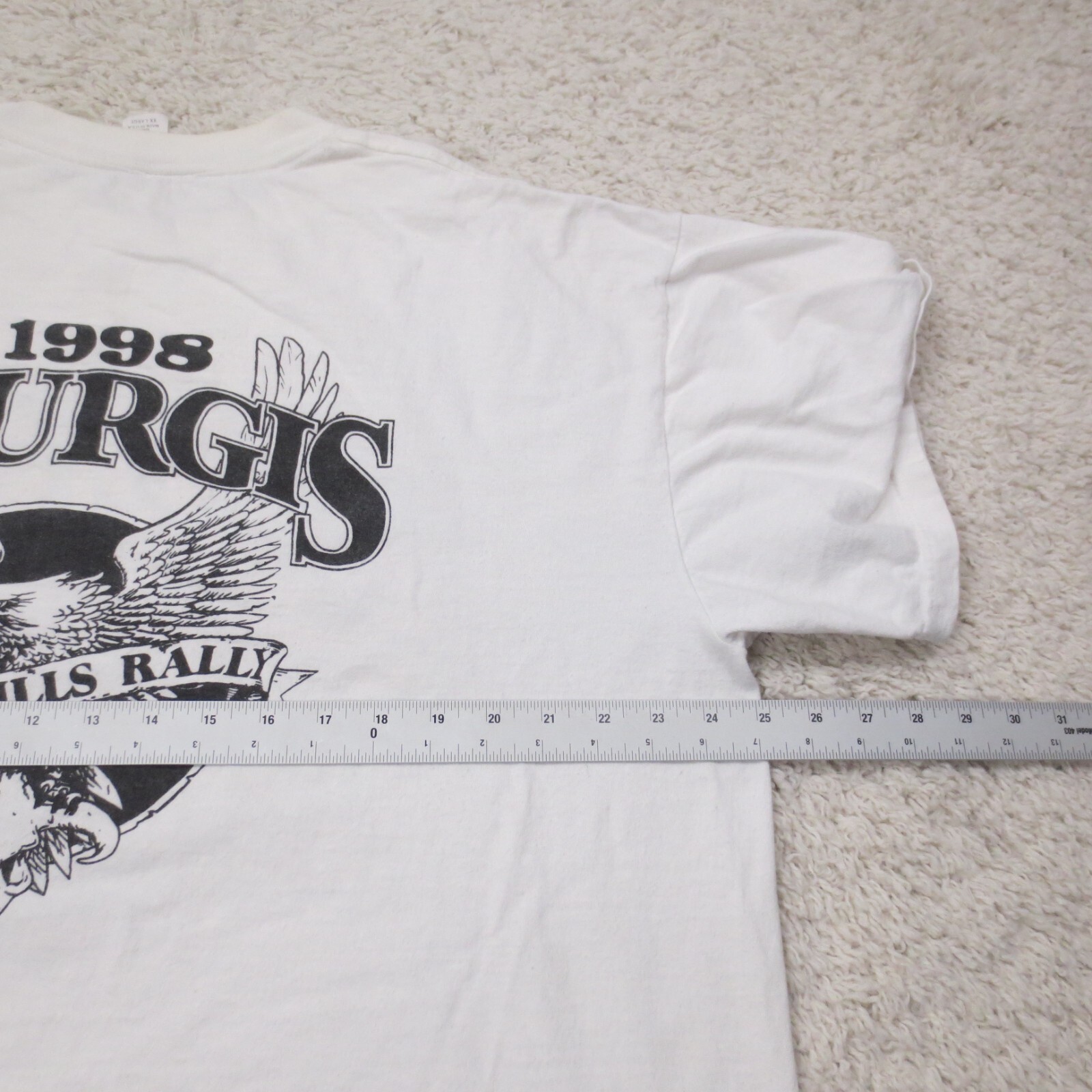 VINTAGE Sturgis Shirt Mens 2XL XXL White Motorcycle Biker Rally Eagle 90s USA