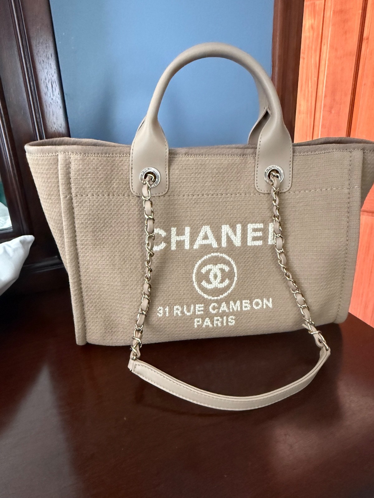 Authentic CHANEL Deauville Tote