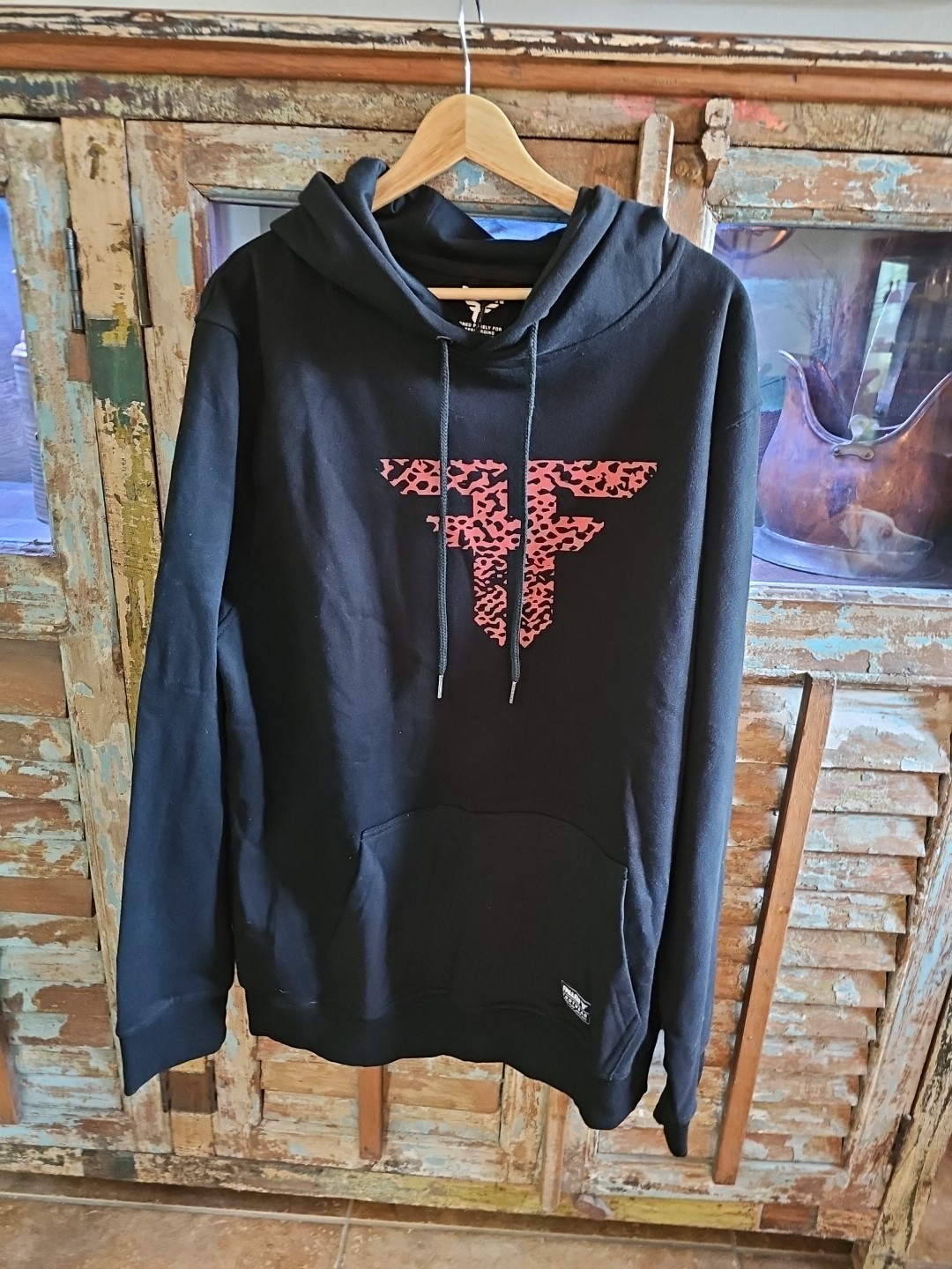FF FALLEN SKATEBOARDS Blk Red Leopard SKATEBOARDING HOODIE DESIGN RETRO