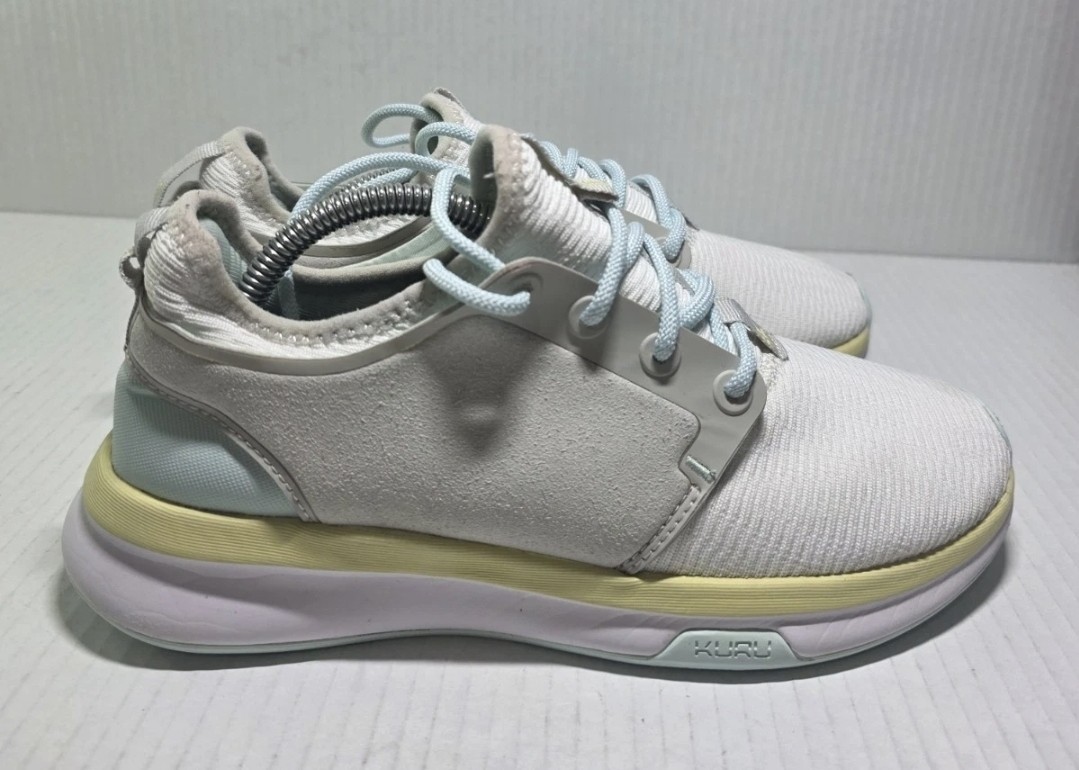 Kuru Atom Cloud Running Shoes – Bright White/Ice Blue – Women’s Size 7.5 Medium