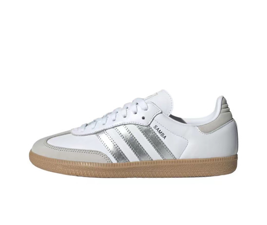 Adidas Originals SAMBA OG “White Silver Metallic” JI2725 Women’s Size