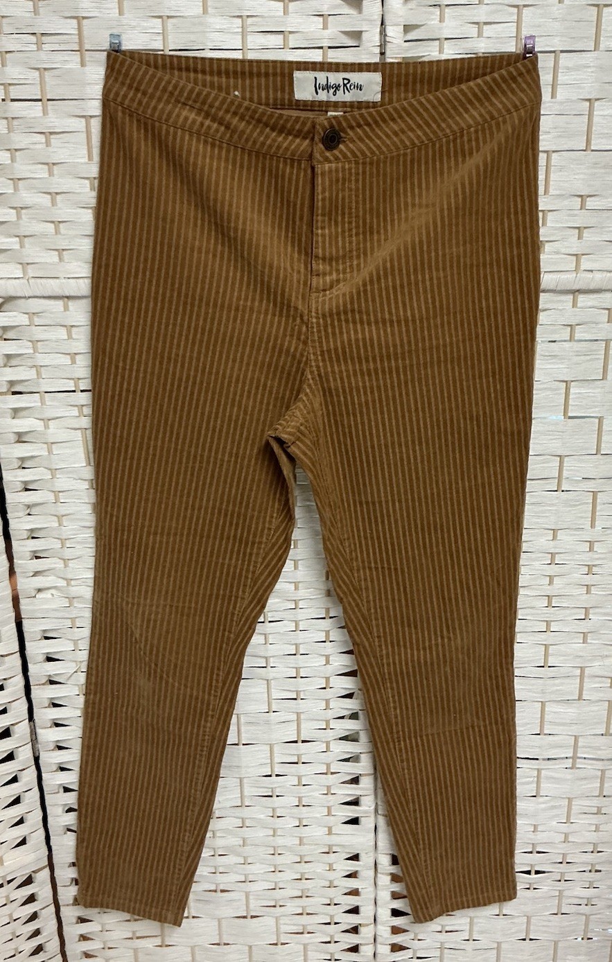 Indigo Rein Brown Striped Corduroy Skinny Jeans Juniors Size 11/29