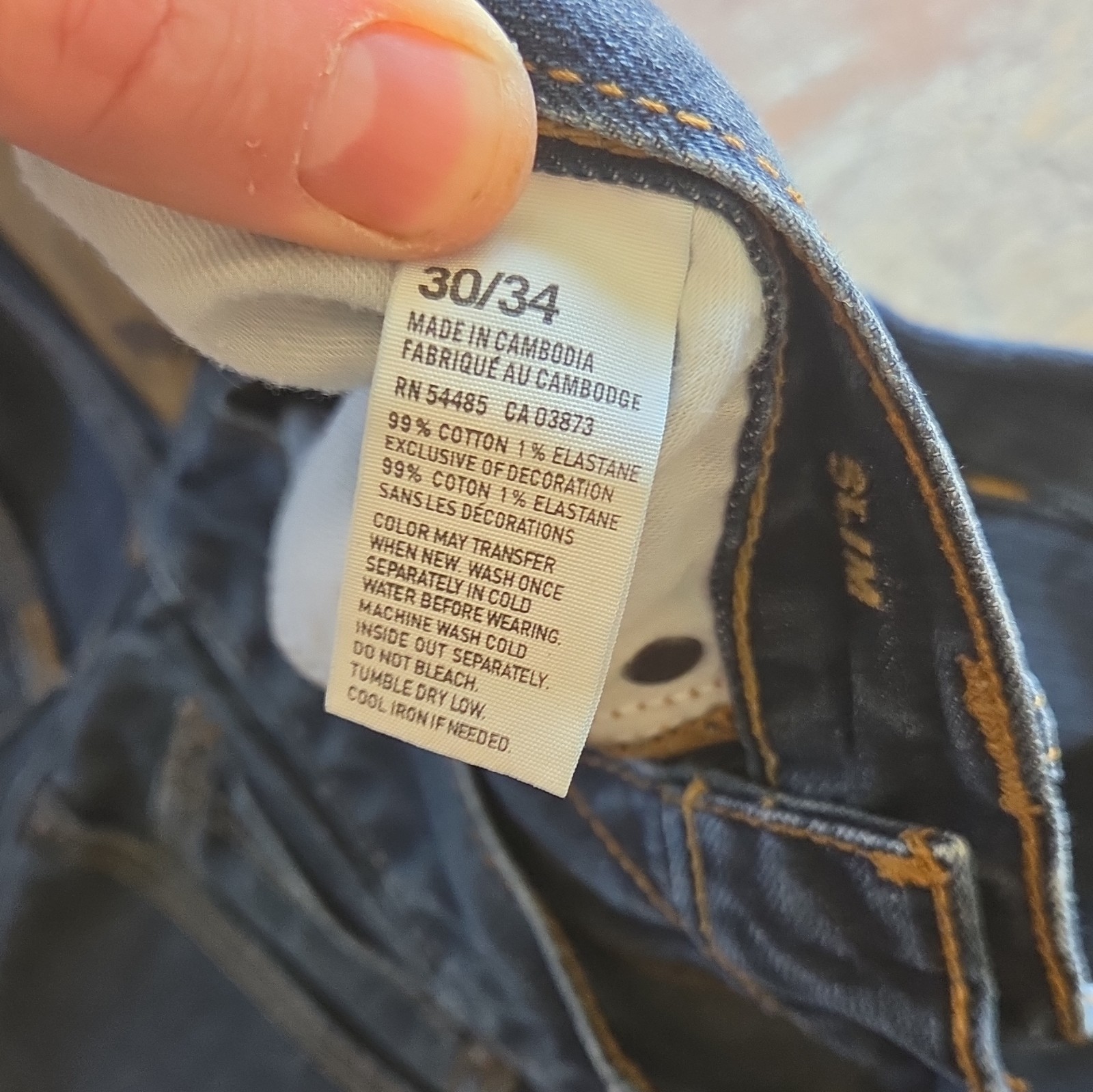 American Eagle Outfitters Men’s Slim Fit Blue Dark Wash Stretch Denim Jeans
