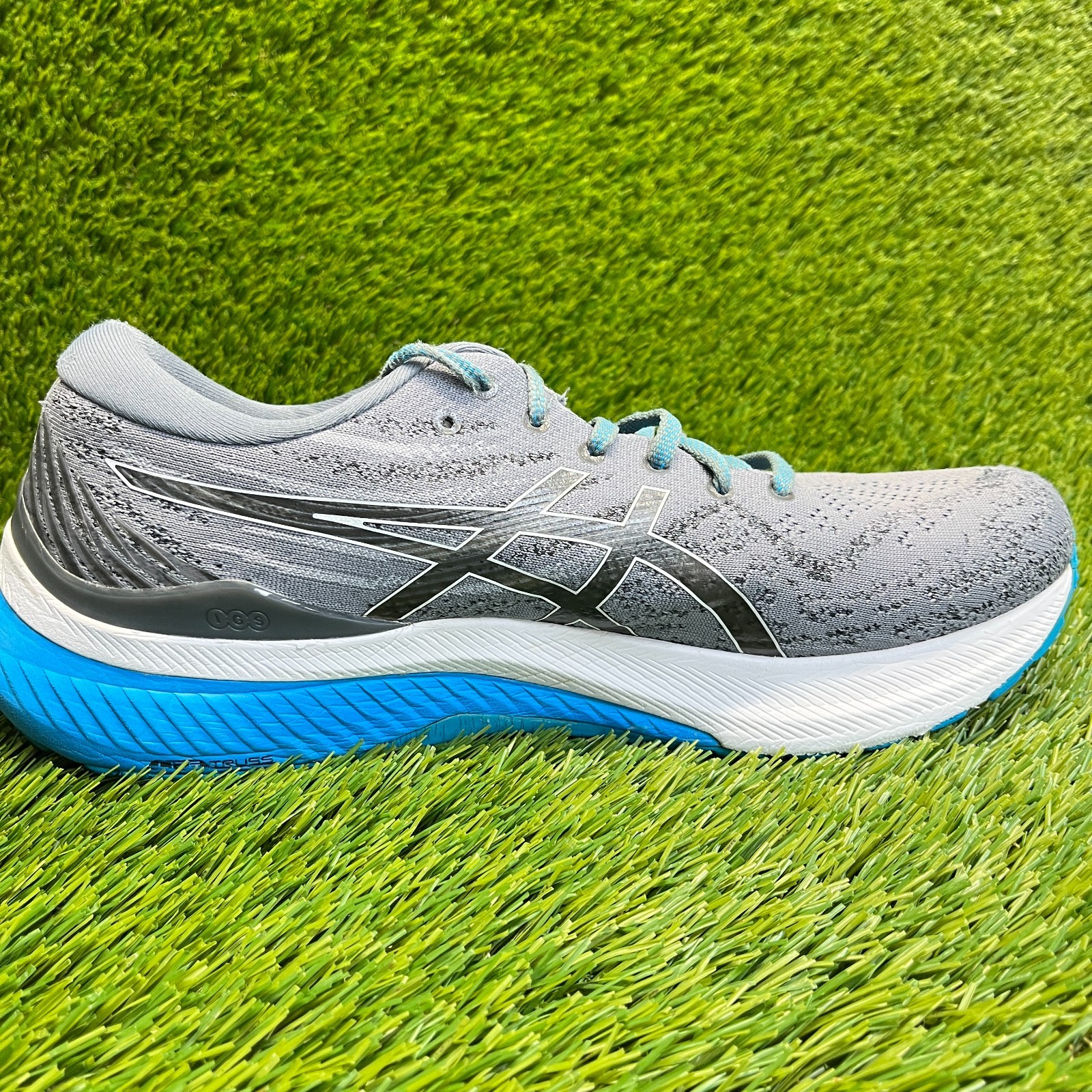 Asics Gel-Kayano 29 Mens Size 10.5 Gray Blue Athletic Running Shoes Sneakers