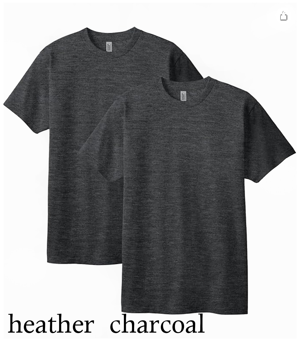 3 pack American Apparel 1301 Unisex Short Sleeve Preshrunk Heavyweight T-Shirt