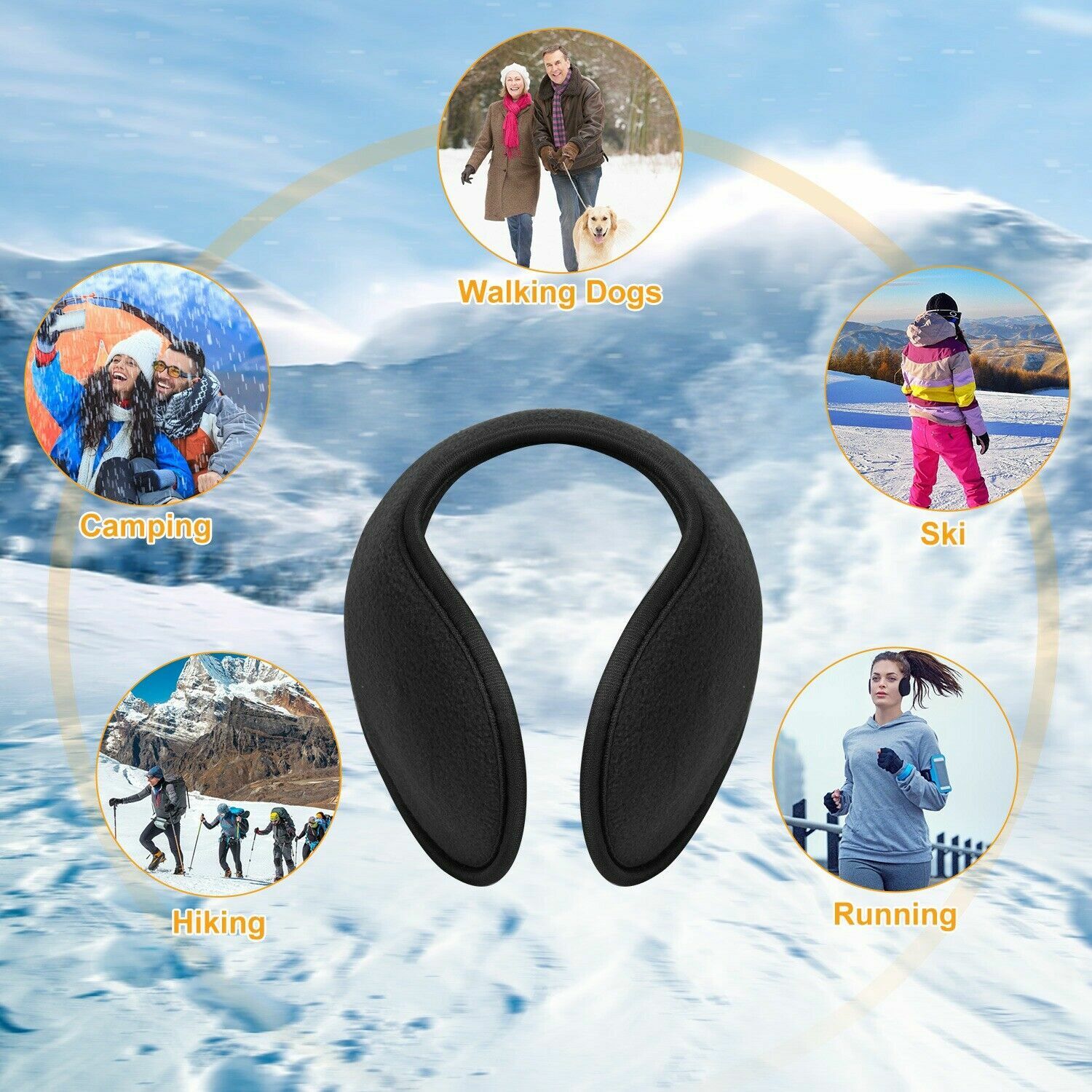 Ear Muffs Winter Ear warmers Fleece Earwarmer Men Women Behind the Head Band