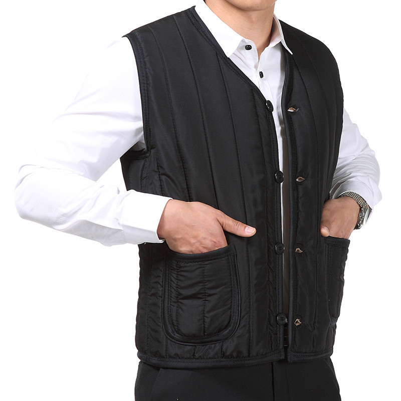 Men Winter Warm Thicken Vest Fleece Lined Jackets Coat Sleeveless Waistcoat Gift